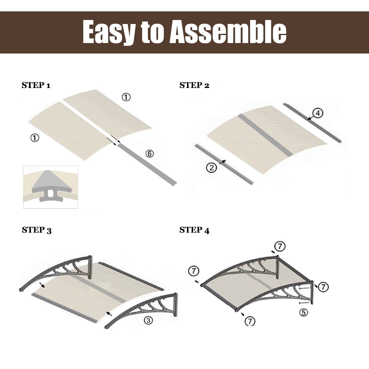 Costway OP3125TRGR awnings - View #5