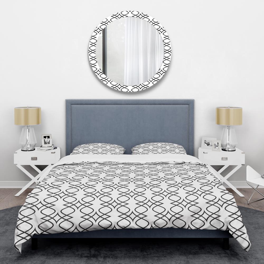 Designart BED24478-T 3 -Piece Black Twin Duvet cover Set