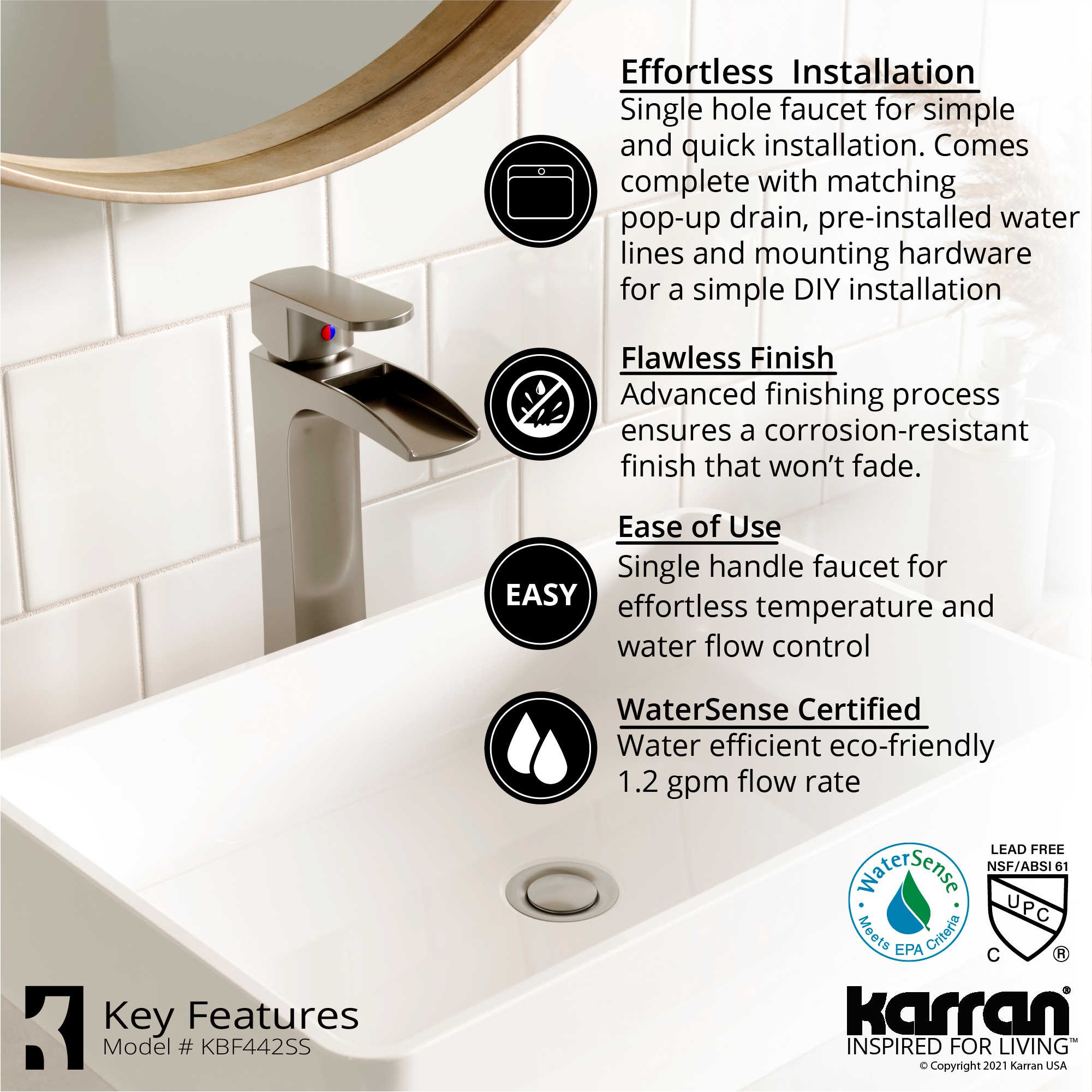Karran KBF442SS Lavatory-Faucets - View #6