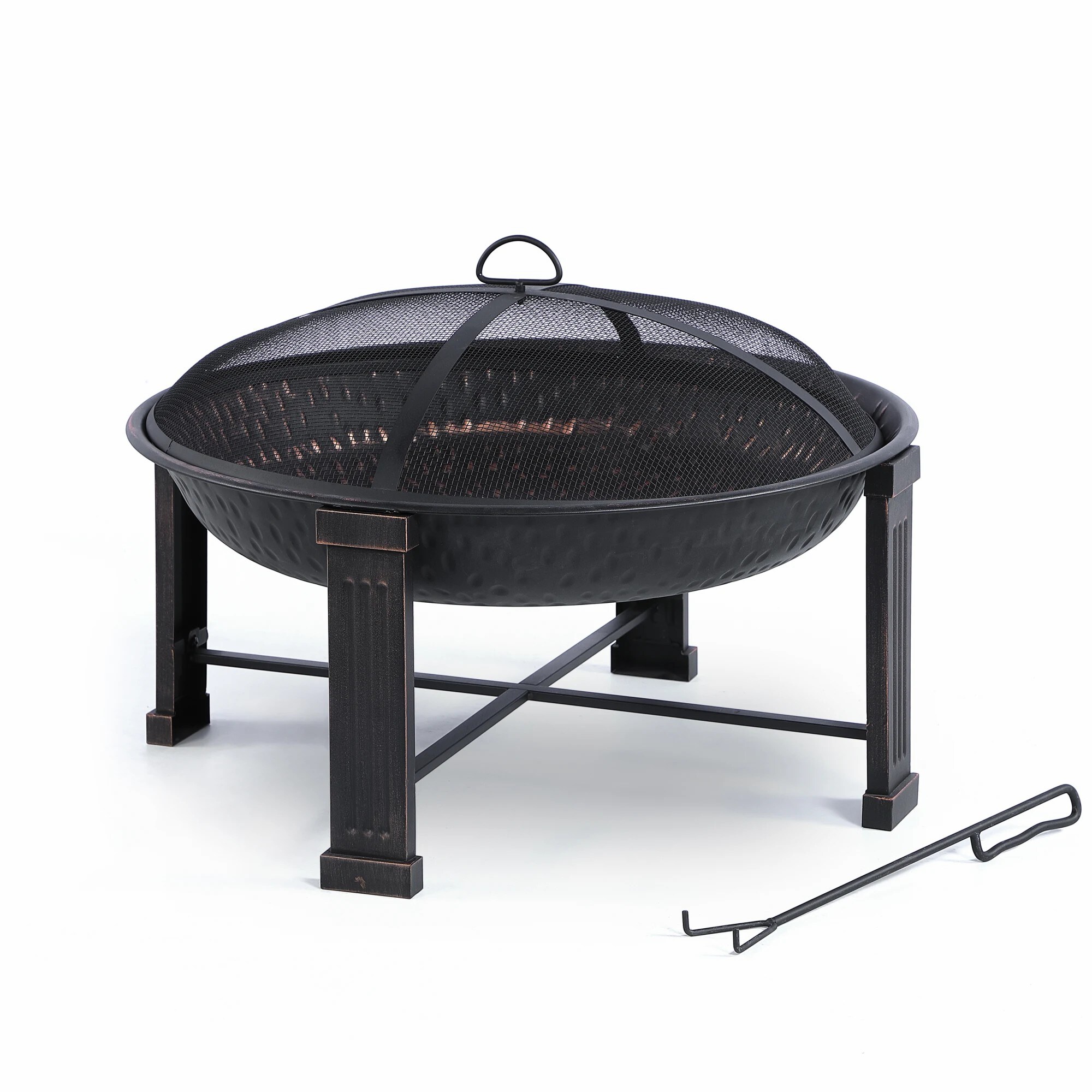 Mainstays 26 Metal Round Outdoor Wood-Burning Fire Pit 