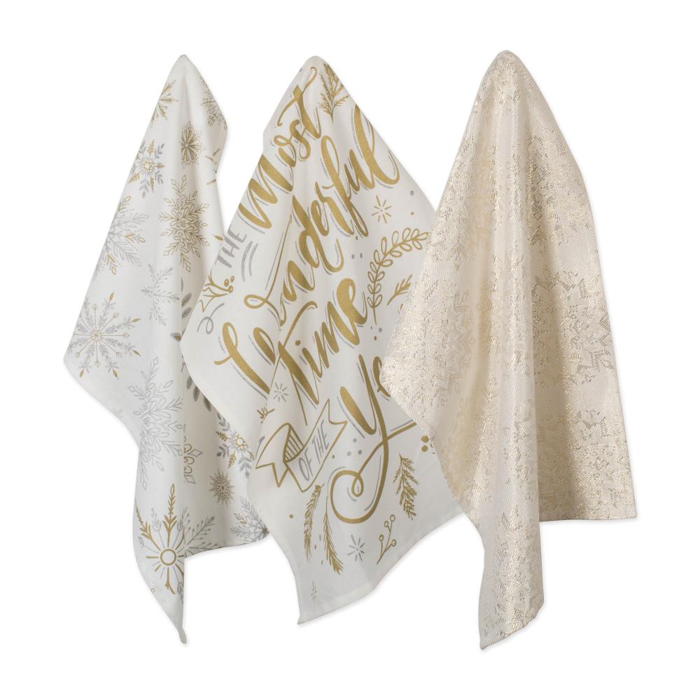 Winter Cabin Heavyweight Dishtowel Set Of 3