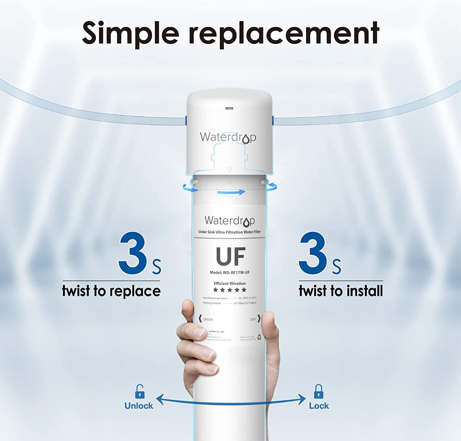 Waterdrop BL-WD-RF17W-UF Replacement-Water-Filters-Cartridges - View #3