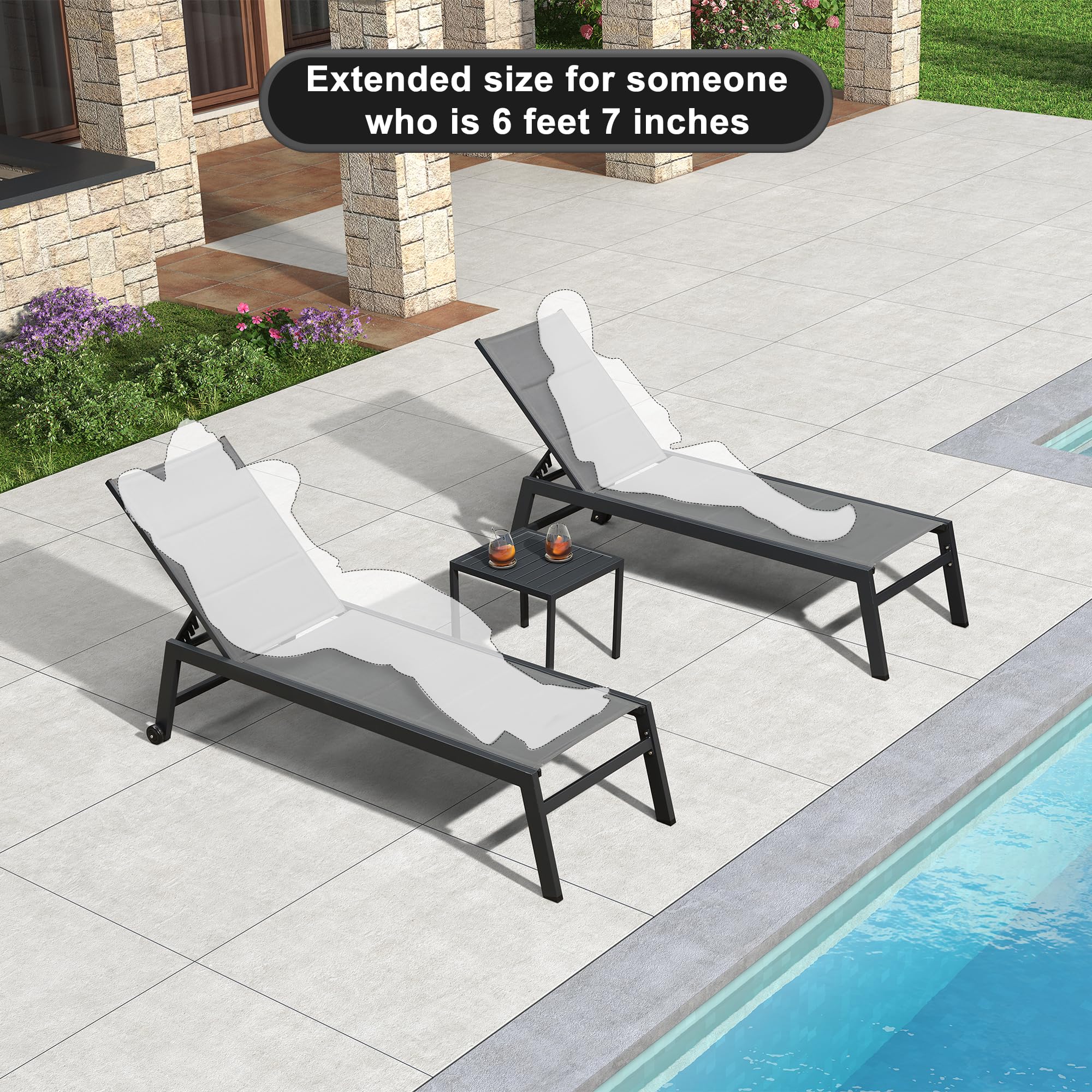 PURPLE LEAF LS04-CLS03-ATJC-GY Patio-Chairs - View #2