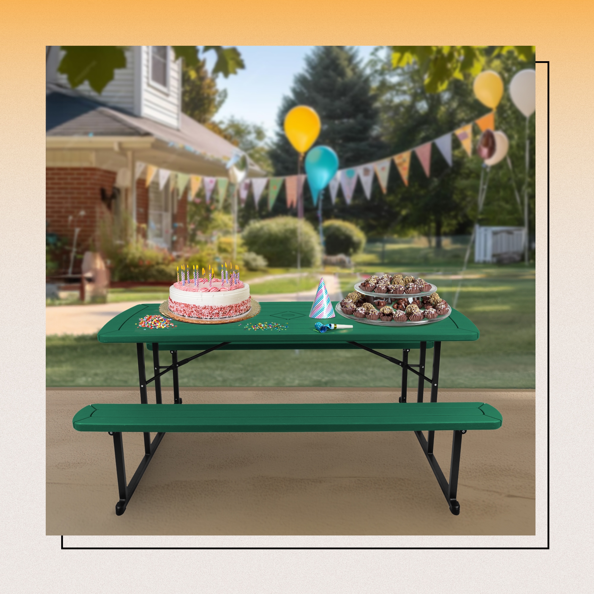Hampden Furnishings HMDPT3072BK-GR Picnic-Tables - View #6