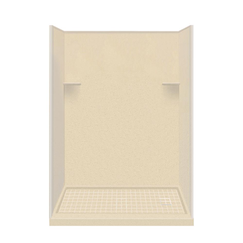 Style Selections RKWF6007R-86 Seashore (off-white) 30-in x 60-in x 75-in Alcove Shower Kit (Right Drain)
