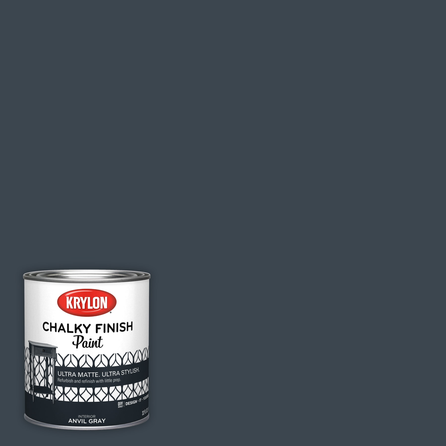 Krylon Anvil Gray Water-Based Chalky Paint (1-Quart) in the Craft Paint ...