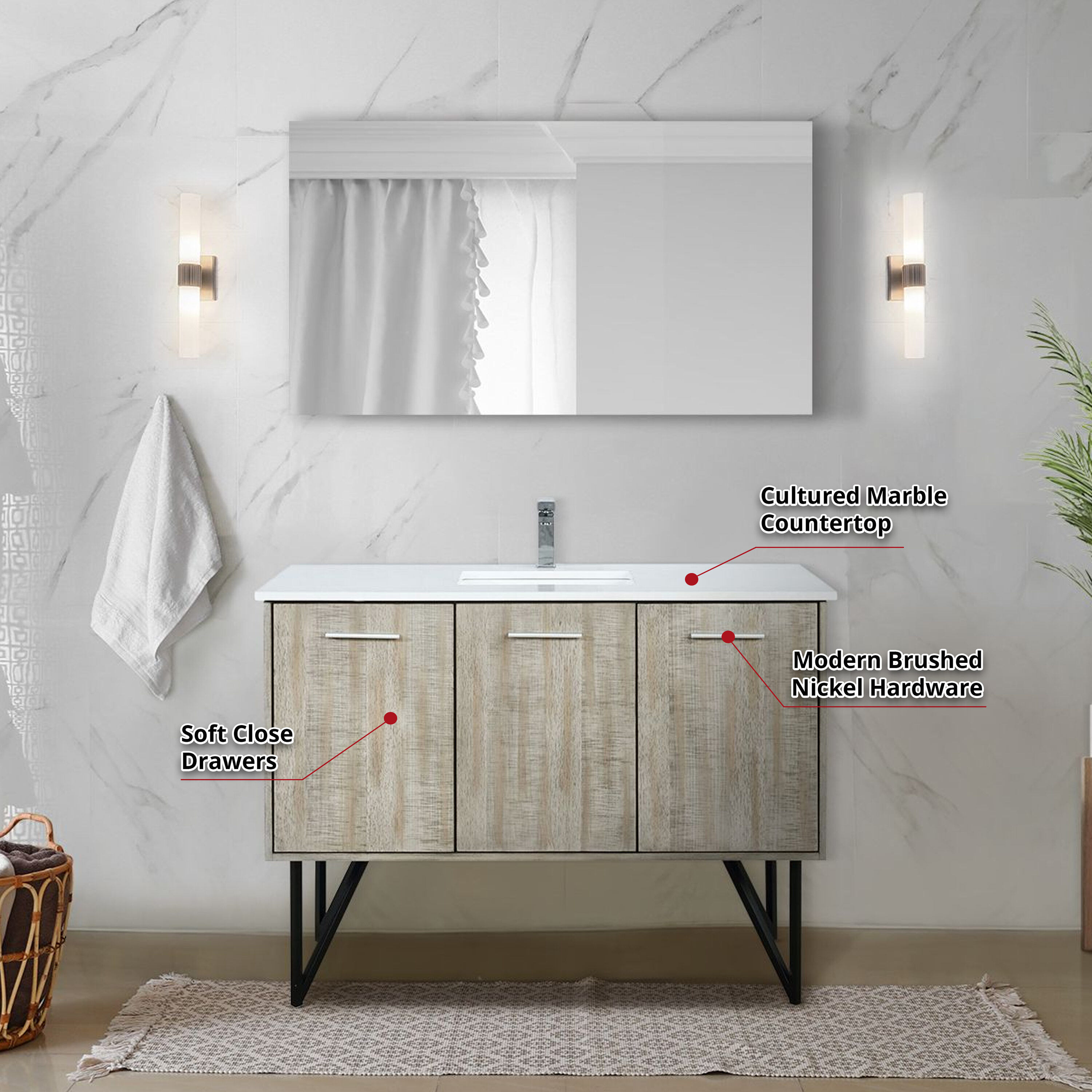 Lexora LVLY48SRA300 Bath-Vanity-Combo - View #7