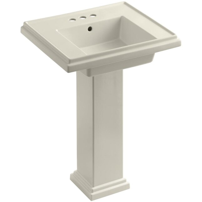 KOHLER Tresham Fireclay Pedestal in Almond KOHLER Tresham Fireclay Pedestal in Almond