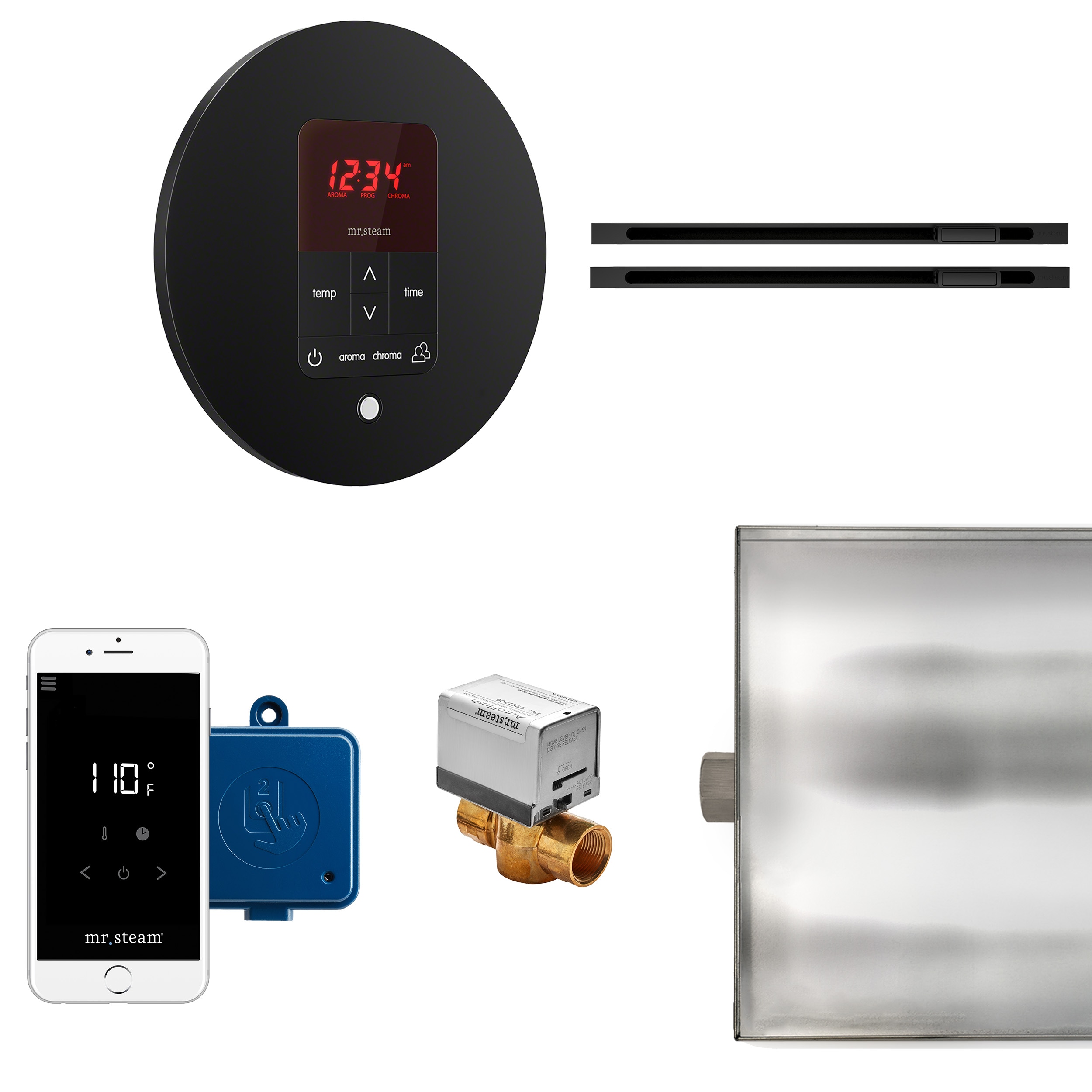Mr. Steam BTLRLXRMB 120-Watt Matte Black Steam generator control kit