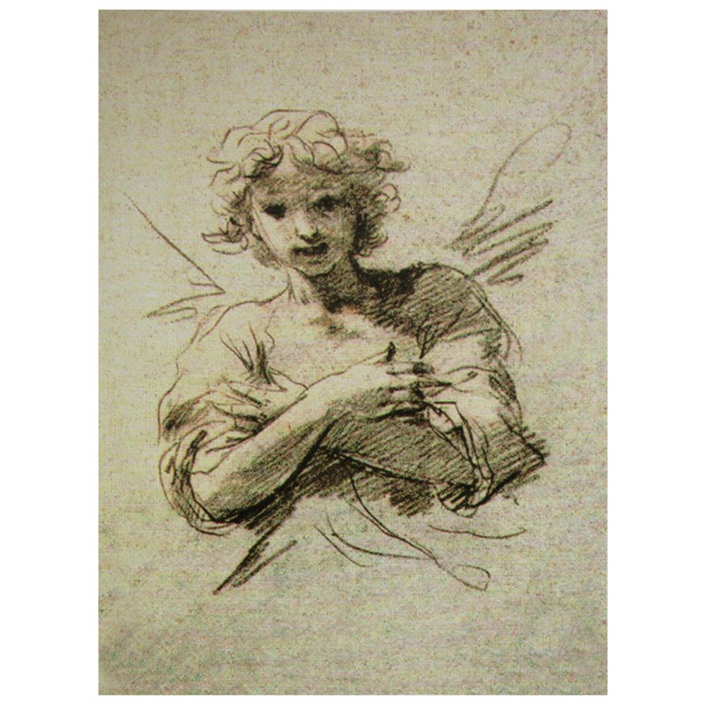 Red Lantern CV-ART-CHERUB 31.5-in H x 23.5-in W Inspirational Print on Canvas