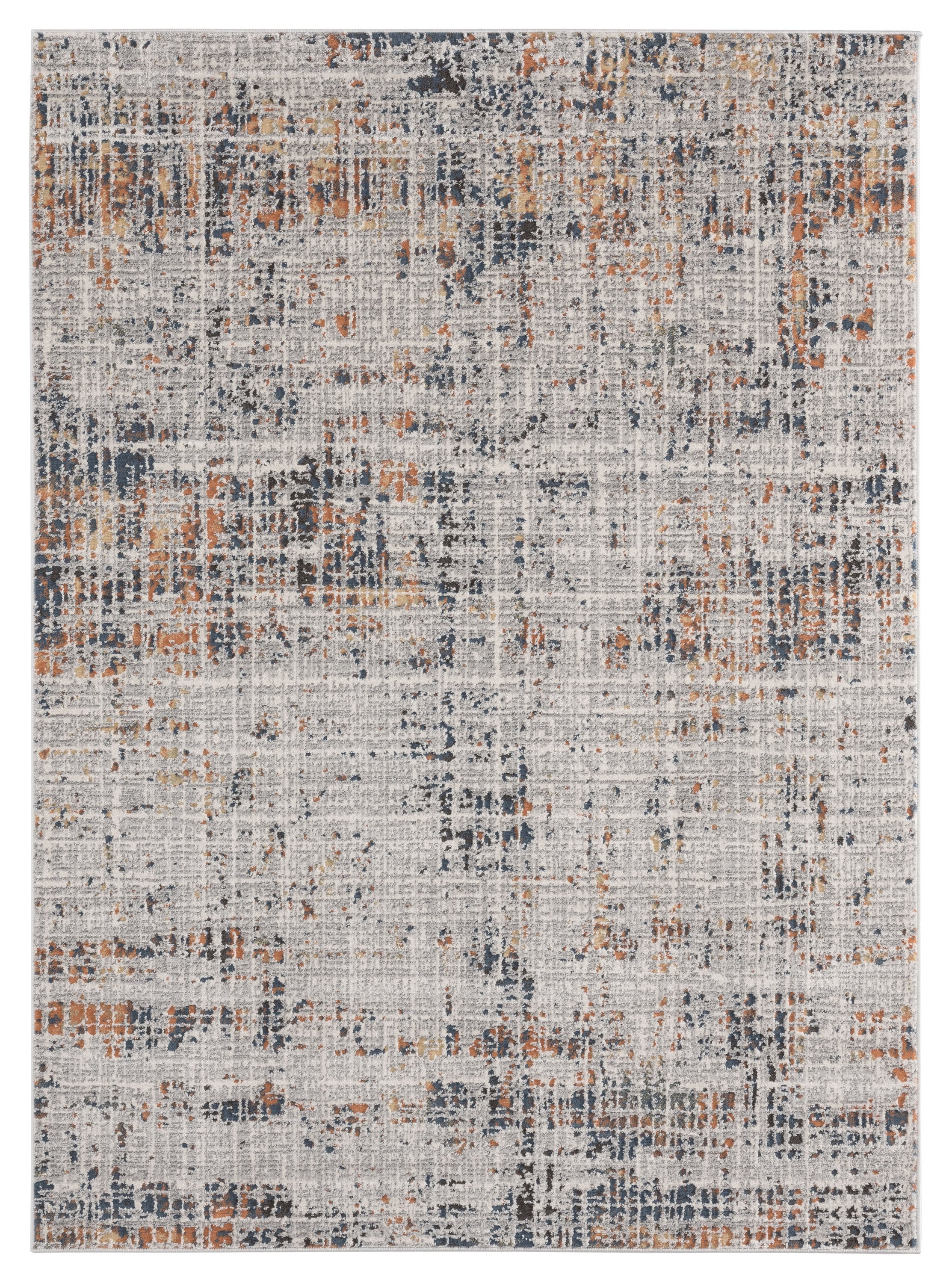 Allure Livia Blue Rectangular Synthetic Area Rug 2' x 3'