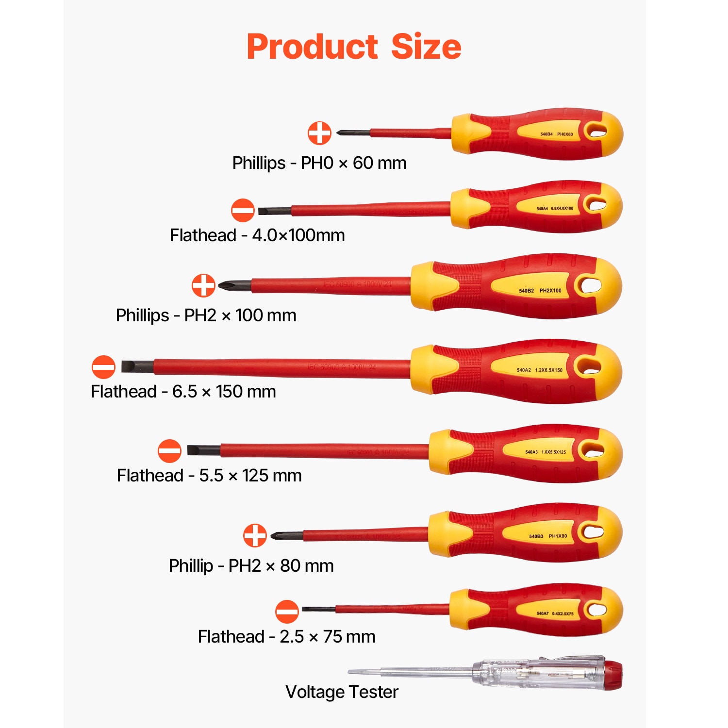 VEVOR SCJYGJTZJYQZ06633V0 Screwdrivers-Individual - View #2