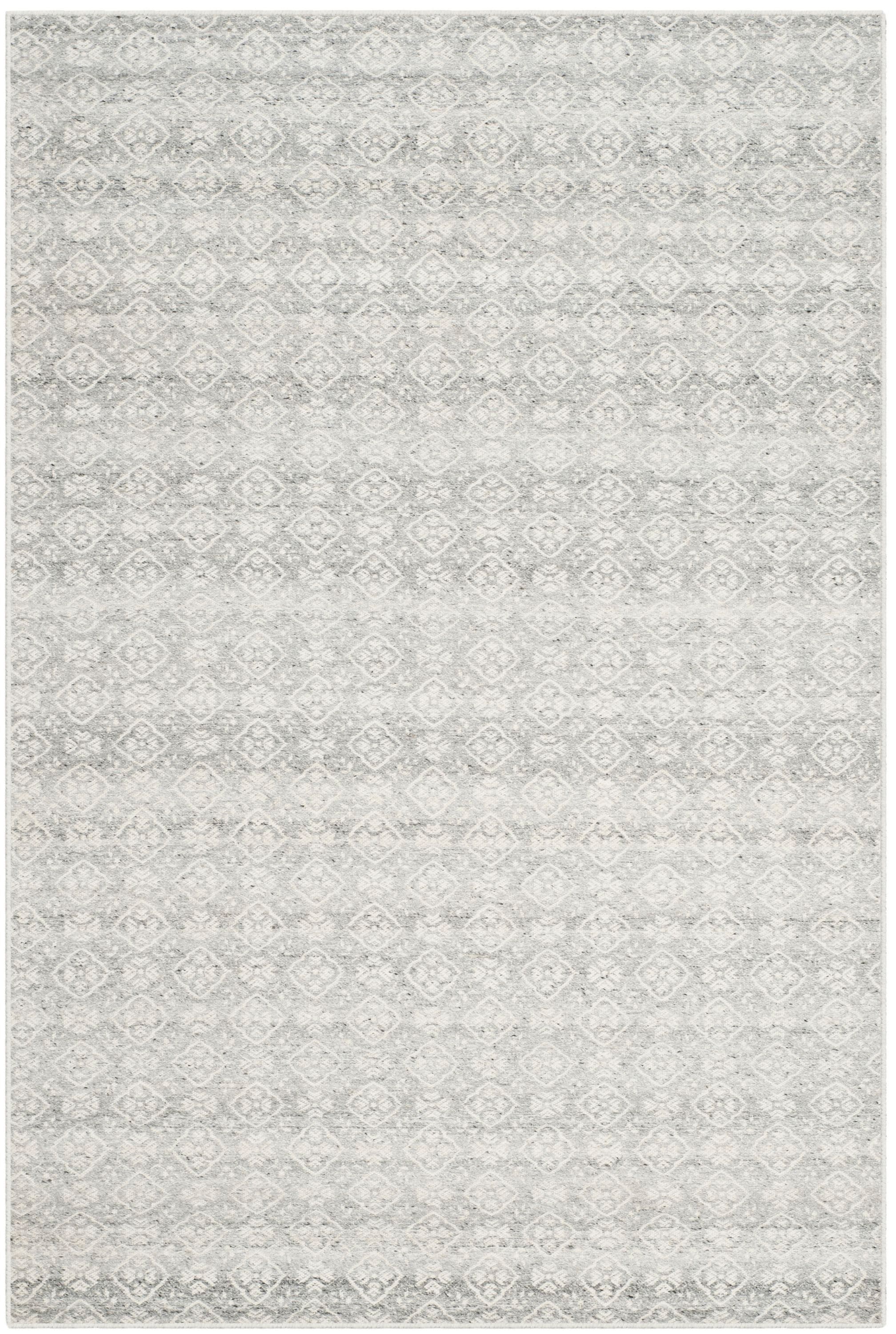 Safavieh KLM721B-4 Kilim Gracelyn 4 x 6 (ft) Wool Ivory/Silver Rectangular Indoor Floral/Botanical Oriental Area rug