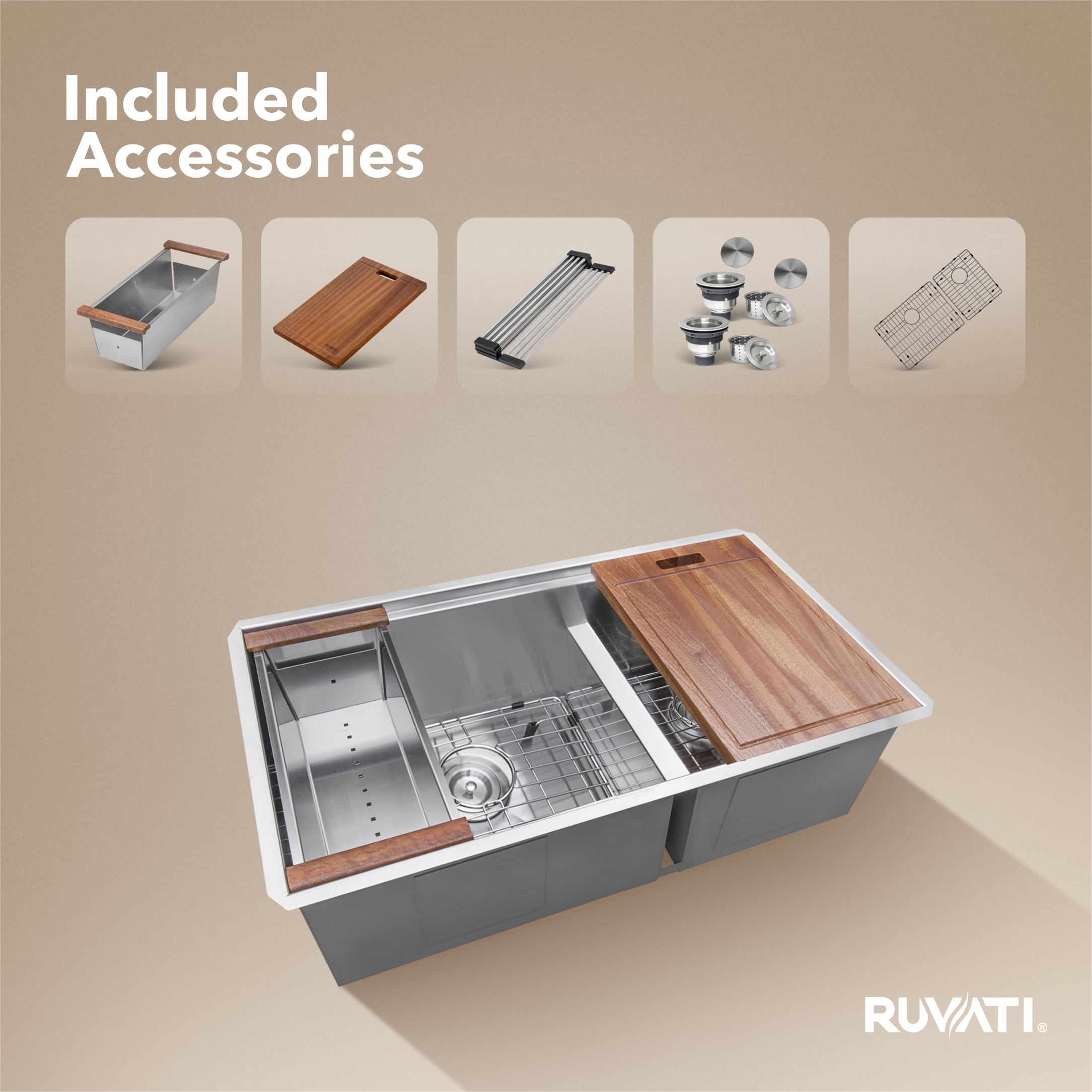 Ruvati RVH8356 Kitchen-Sinks - View #4