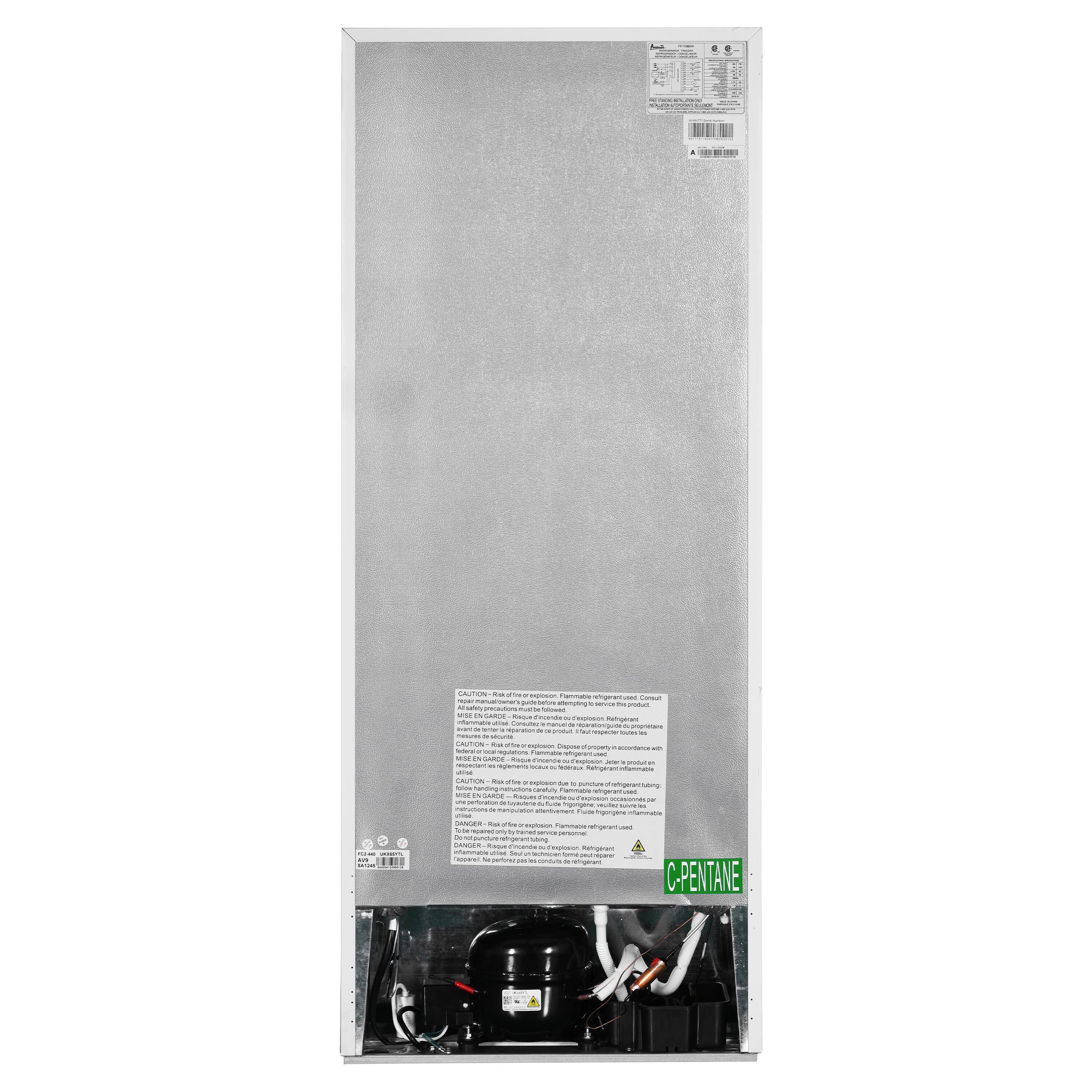 Avanti FF116B0W Top-Freezer-Refrigerators - View #4