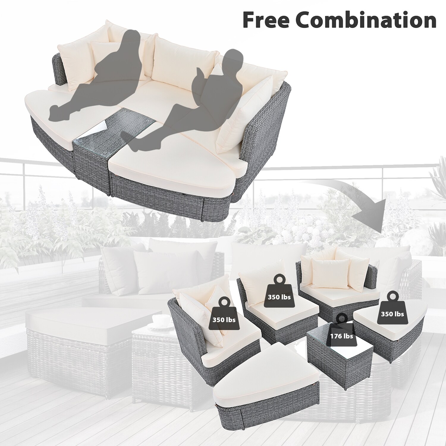 SINOFURN SYA010480BG Patio-Sofas-Daybeds - View #9