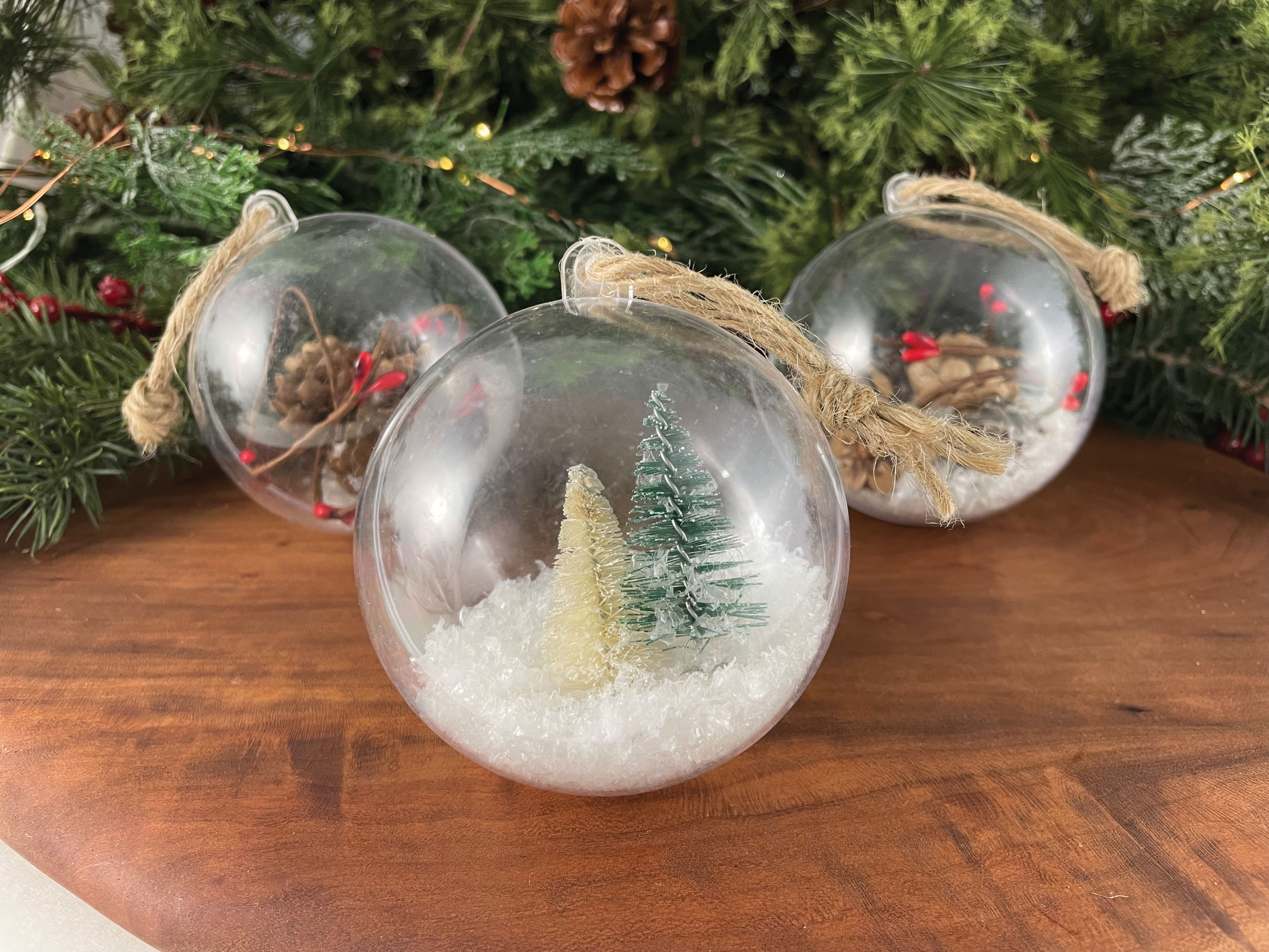 Painted Wreath Clear Ornament – The Six Bells