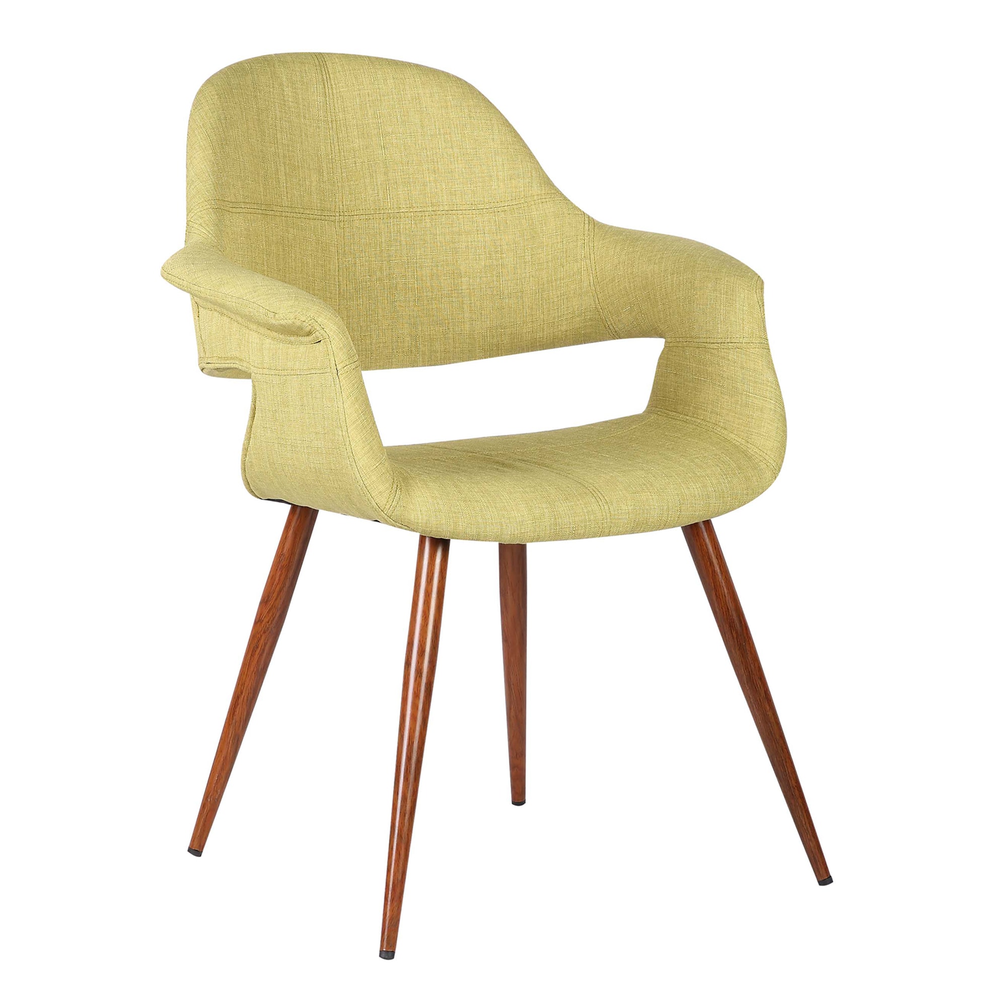 Armen Living LCPHSIWAGREEN Phoebe Contemporary/Modern Polyester/Polyester Blend Upholstered Dining Arm Chair (Wood Frame)