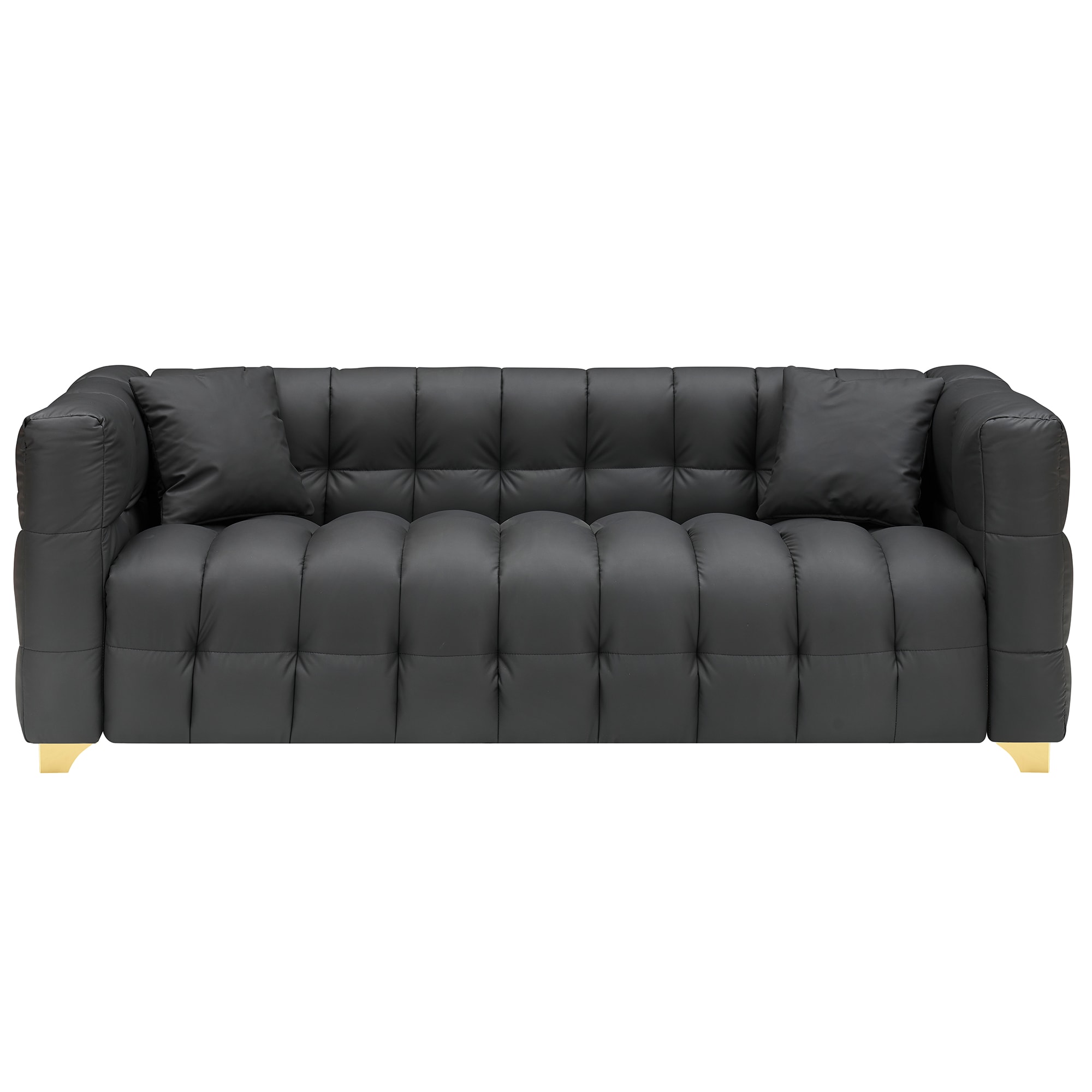 Bybafun YC5200109 80-Inches Modern Black Sofa