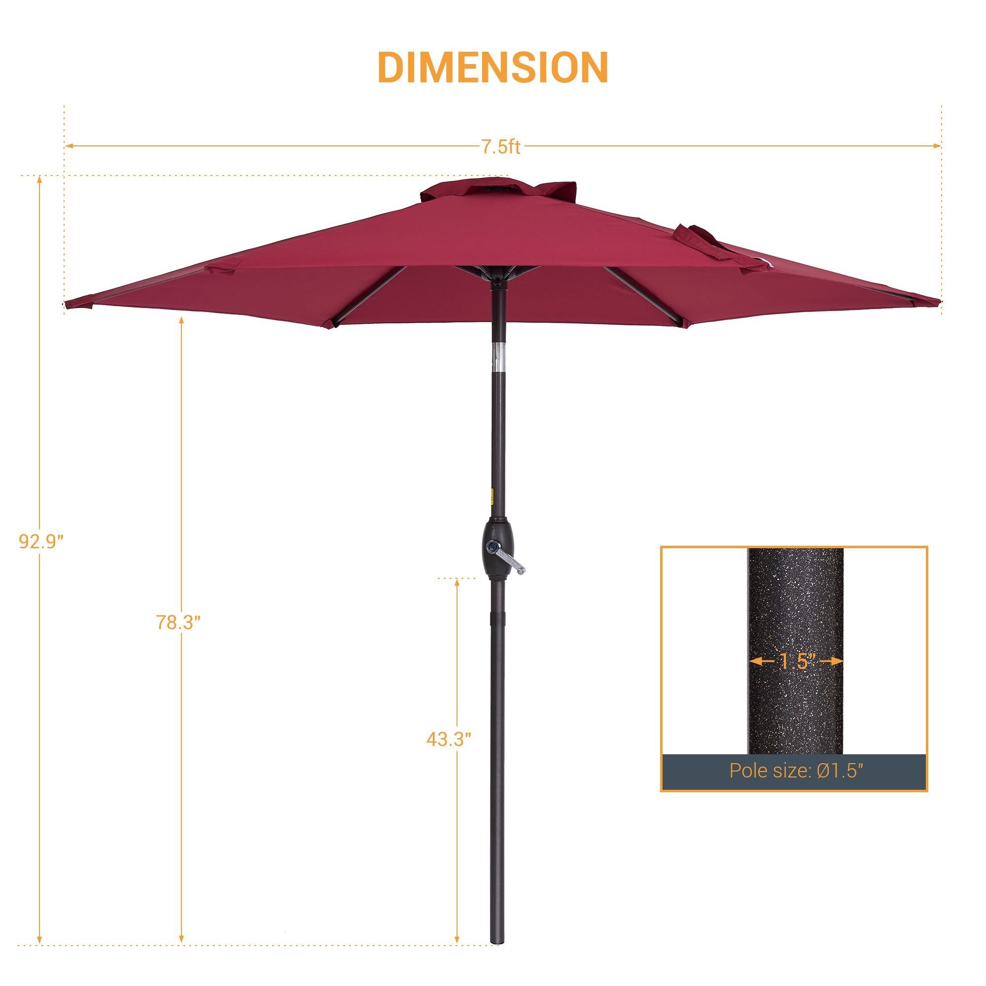 Sonkuki SD-90RD Umbrellas-2 - View #2