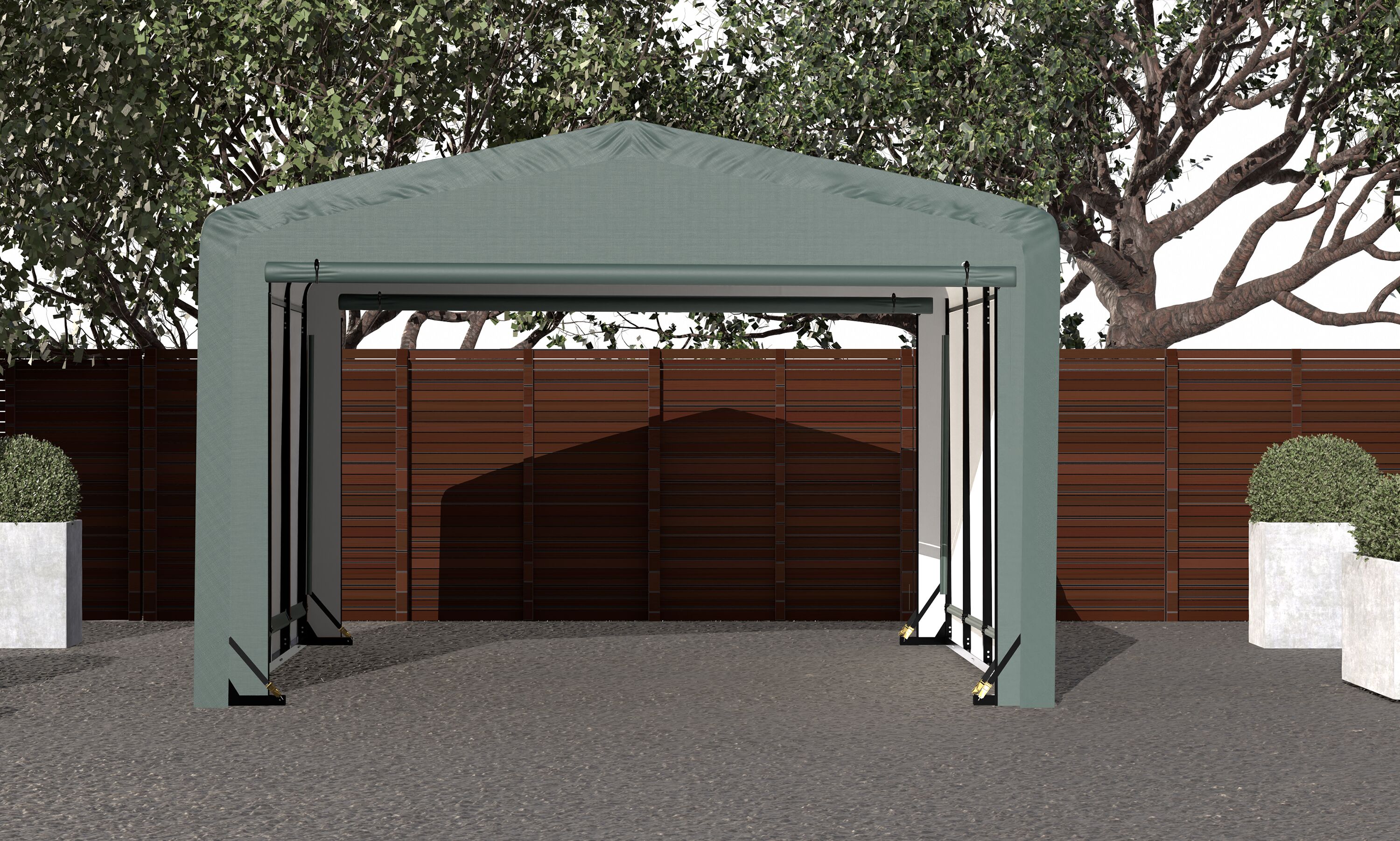 ShelterLogic SQAACC0104C01201808 12-ft x 18-ft Metal Single car Garage Building