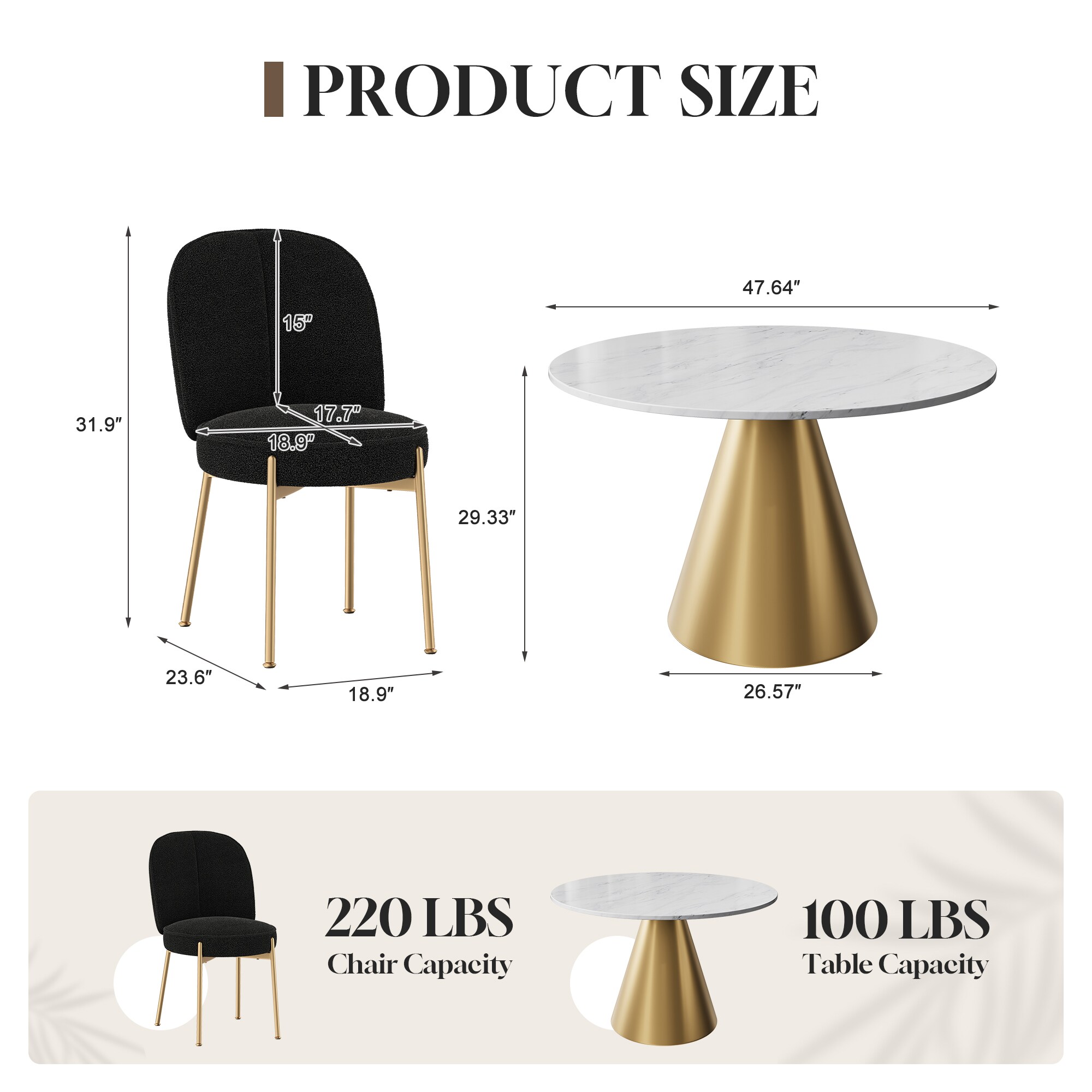 Clihome CL-R3WHBGDM08 Dining-Sets - View #4