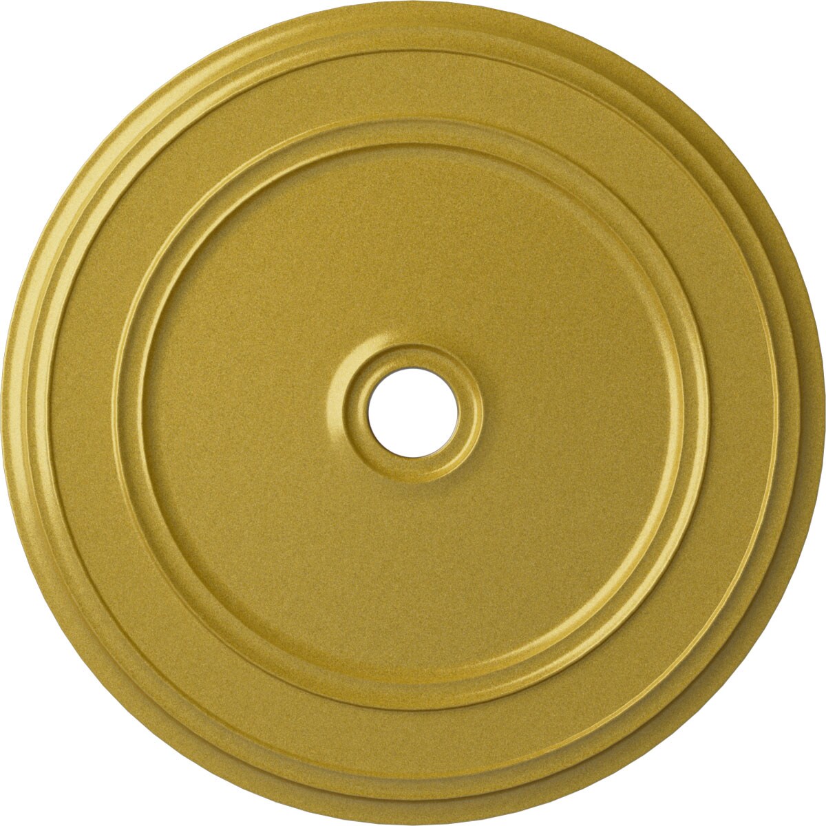 Ekena Millwork CM41CLRGS Classic 41.125-in W x 41.125-in L Painted Rich Gold Polyurethane Whole Ceiling Medallion