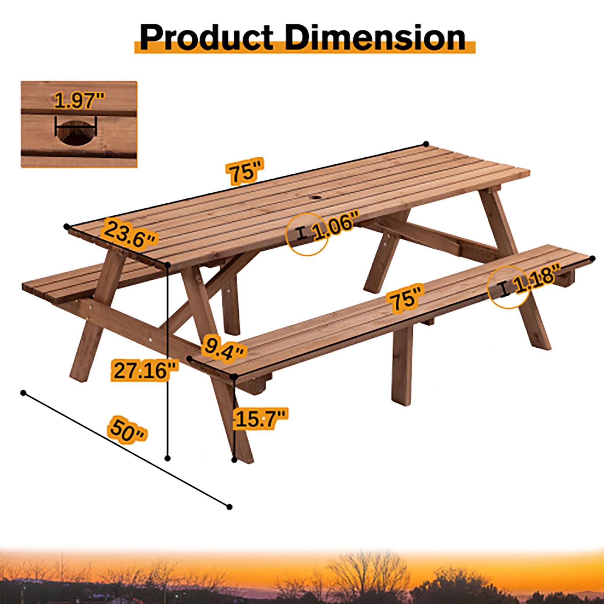 CASAINC CA-4A01BC Picnic-Tables - View #4