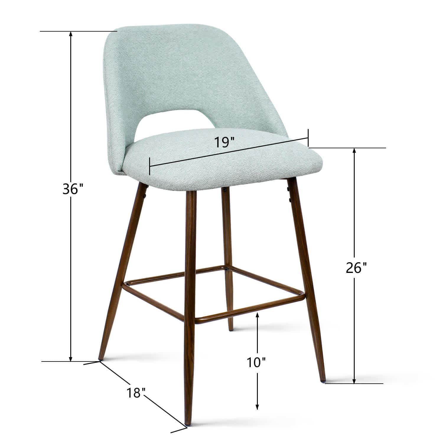 Maison Boucle EDWIN-MB-WT-TURQUOIS stools - View #5