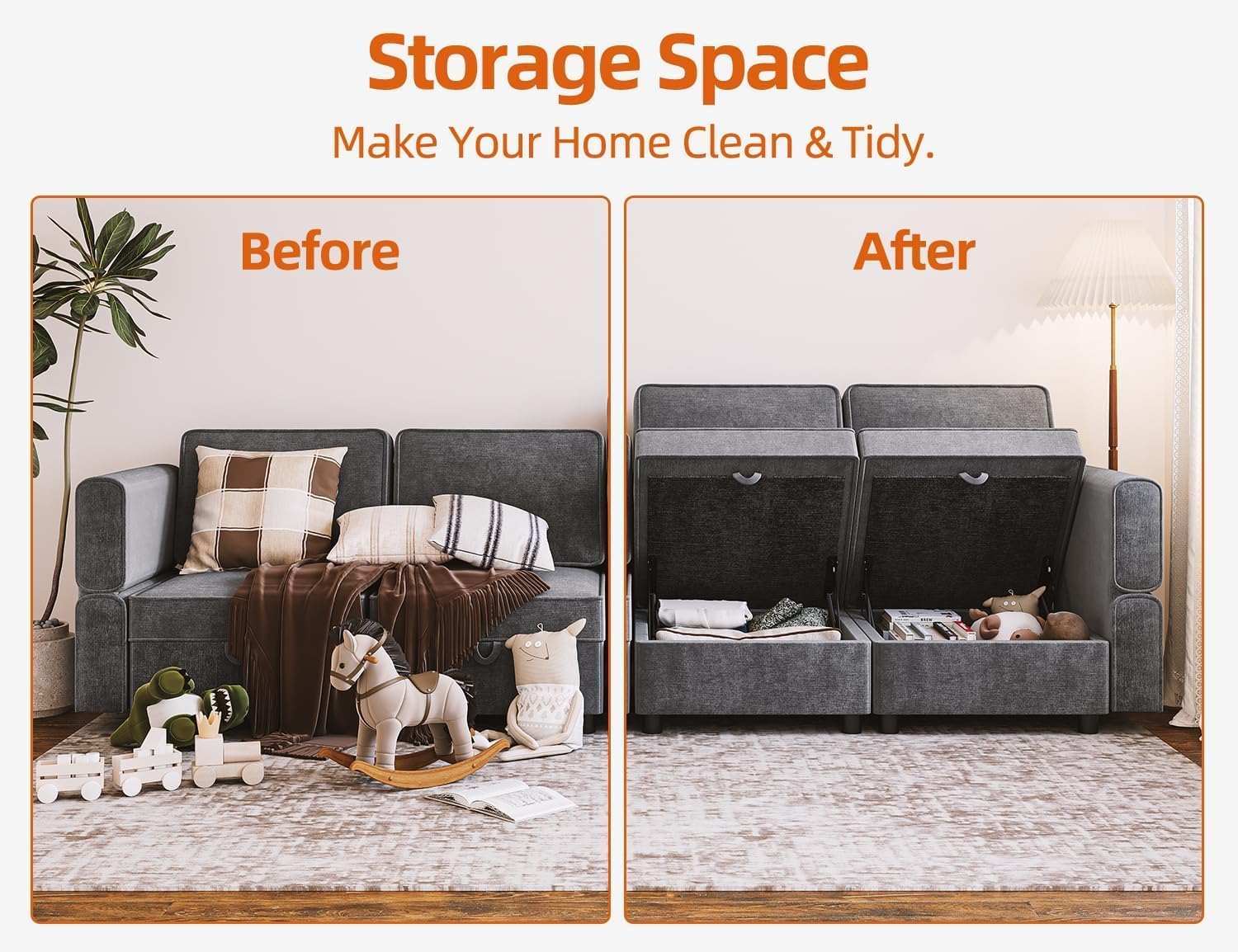 WhizMax PD-PHO-10B0WGQU Sofas-Loveseats - View #5