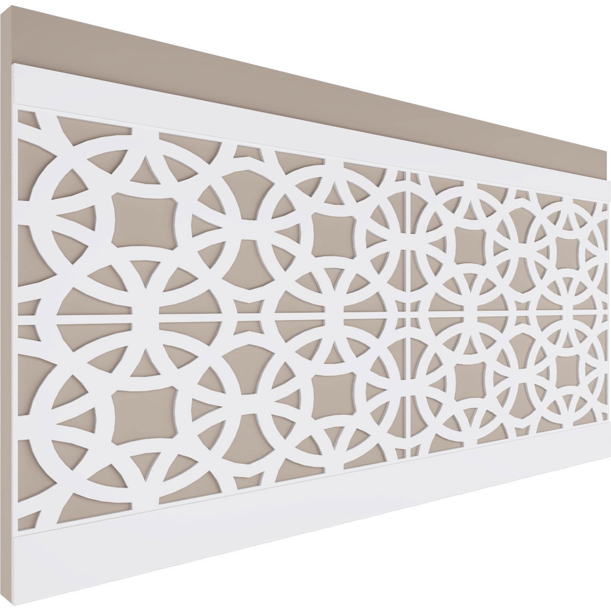 Ekena Millwork WPK44X94BNE 44-in x 94-1/2-in Smooth Paintable/Stainable White PVC Wainscoting Geometric Wall Panel ( 28.92-sq ft )