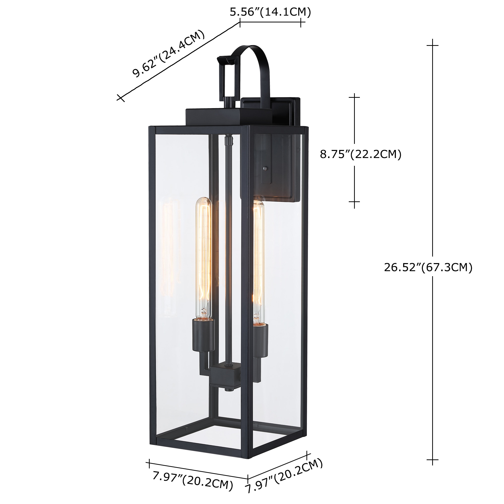 Hukoro FL16162-BK Outdoor-Wall-Lighting - View #2