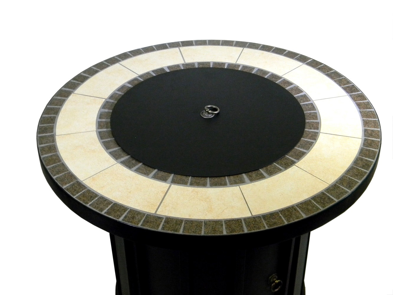 Hiland AFP-TTR 30-in W Black Steel Round Liquid propane Fire pit