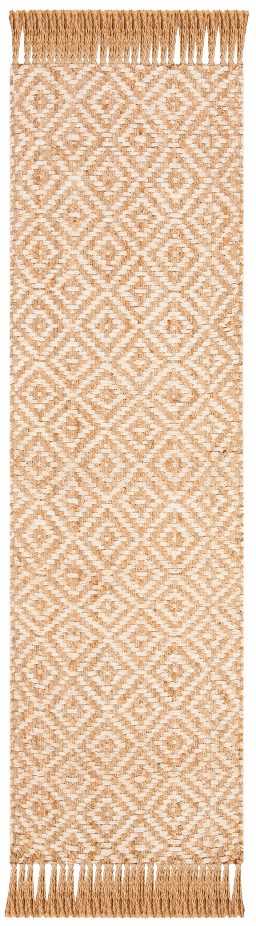 Safavieh NF266A-28 Natural Fiber Davie 2 x 8 (ft) Jute Ivory/Natural Rectangular Indoor Geometric Coastal Runner rug