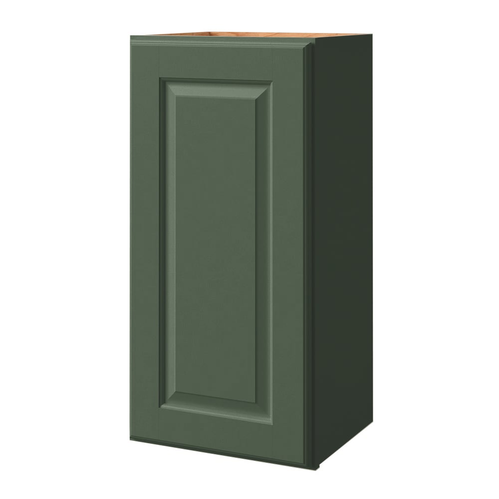 allen + roth 155MT Marston 15-in W x 36-in H x 12-in D Sage Wall Fully assembled Cabinet Raised Panel