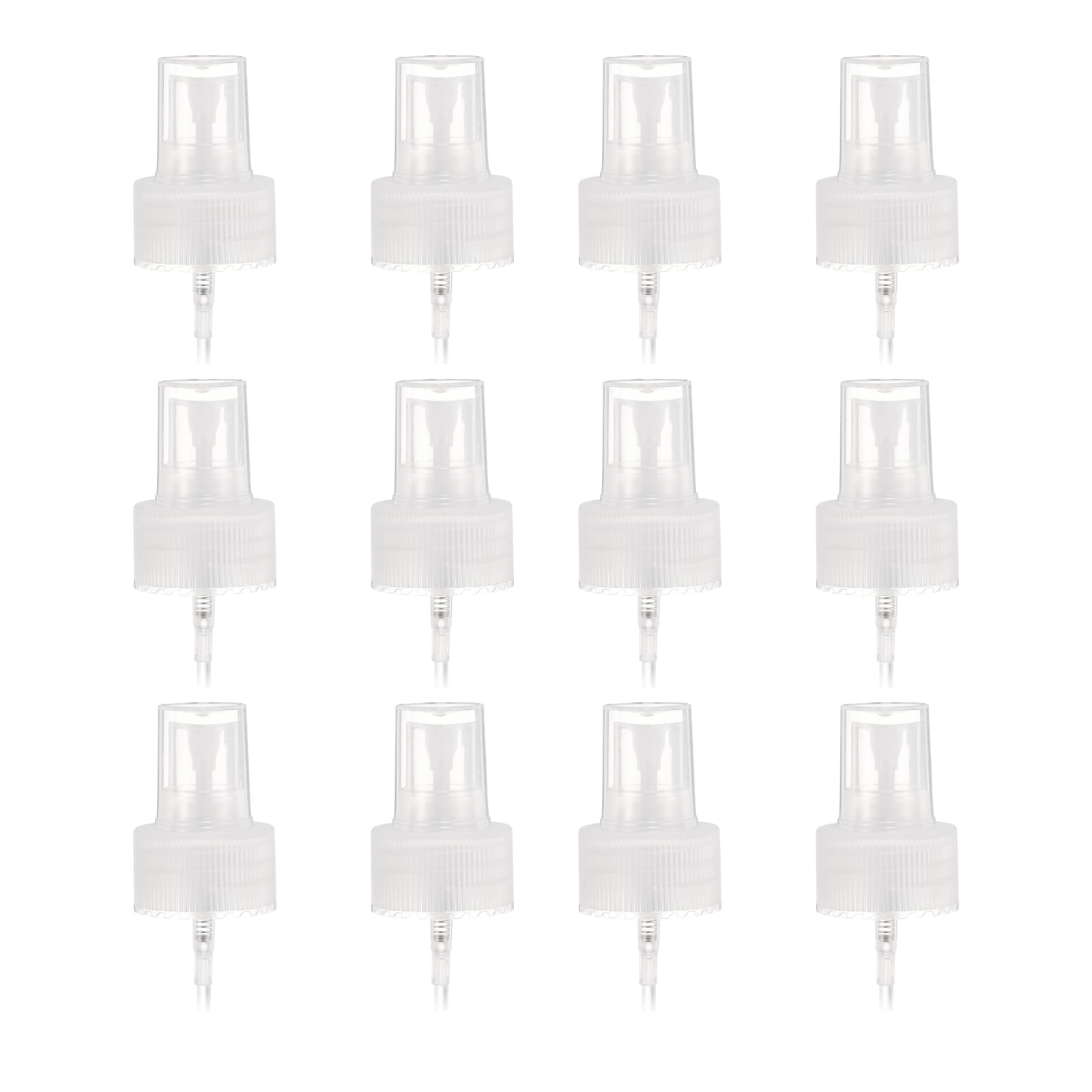 Unique Bargains 12pcs Clear Spray Top 28/410 Fine Mist Sprayer Reusable Replacement Spray Bottle Pump Plastic Top for Cosmetic Perfume and Body Sprays Bottle