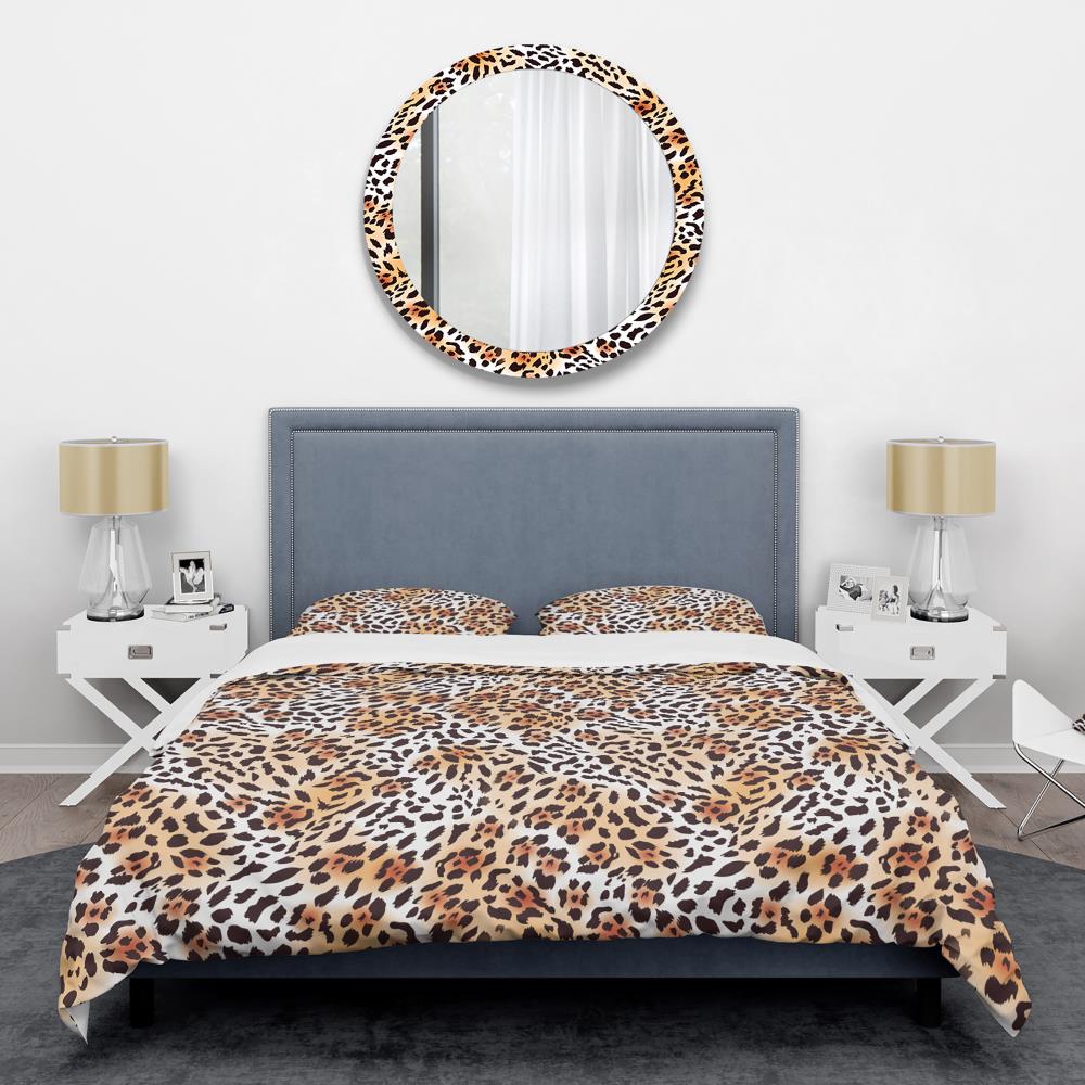 Designart BED24502-K 3 -Piece Brown King Duvet cover Set