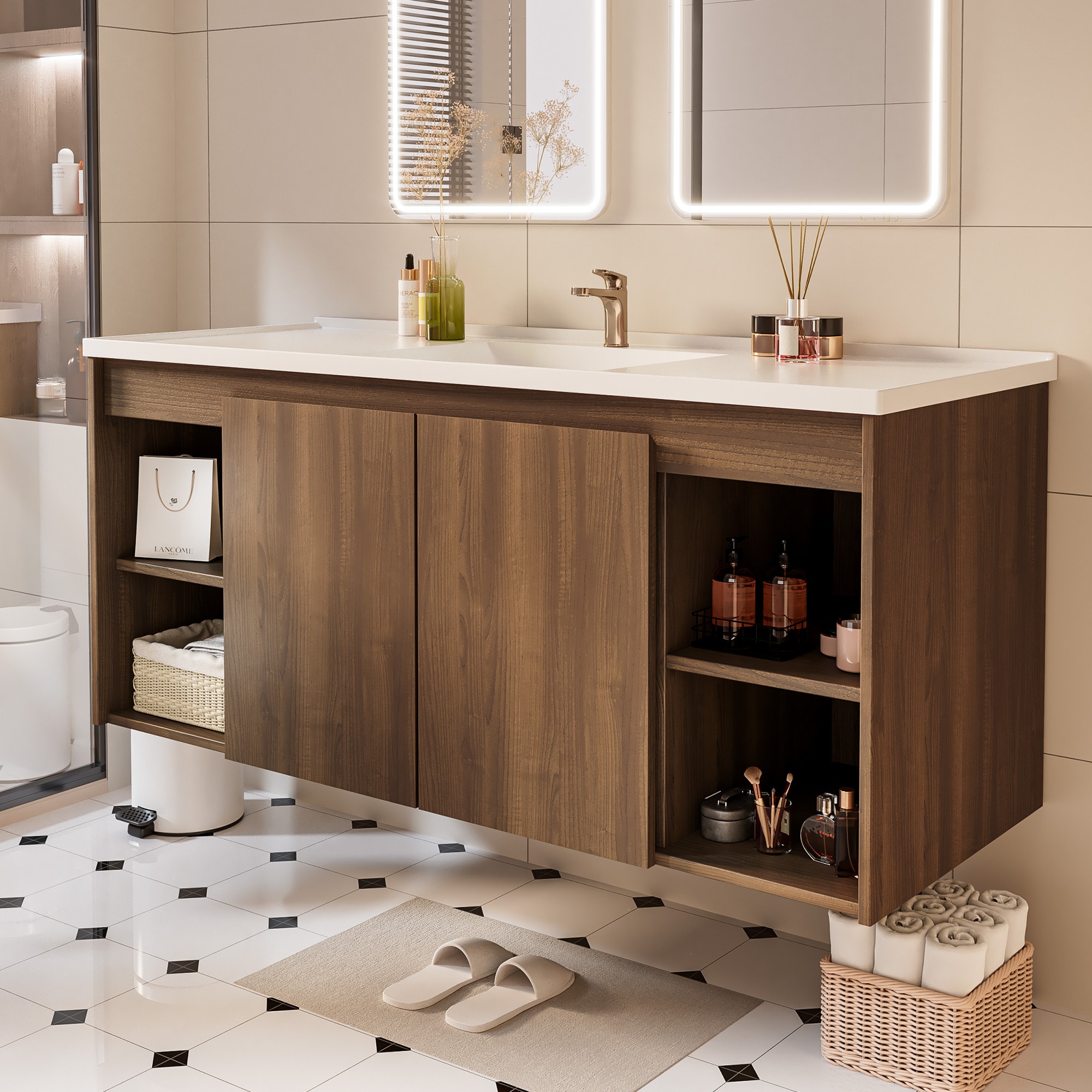 JEAREY JE-12JDP-RED Bath-Vanity-Combo - View #2