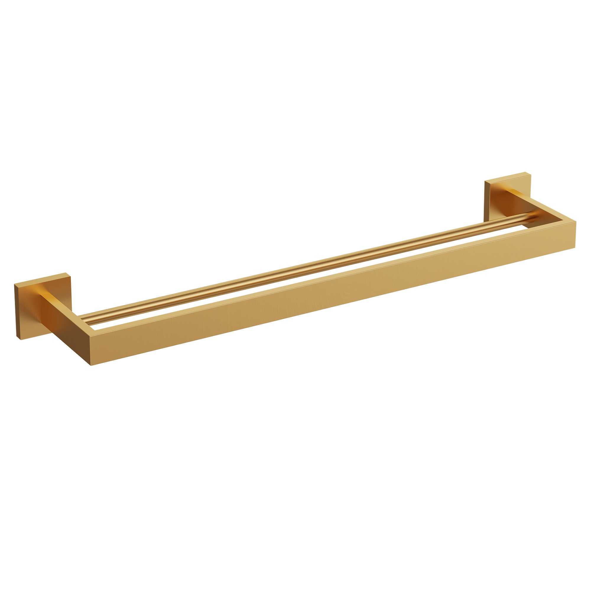EVERSTEIN - 23.8-in Brushed Gold Wall-mount Double Towel Bar Stainless Steel
