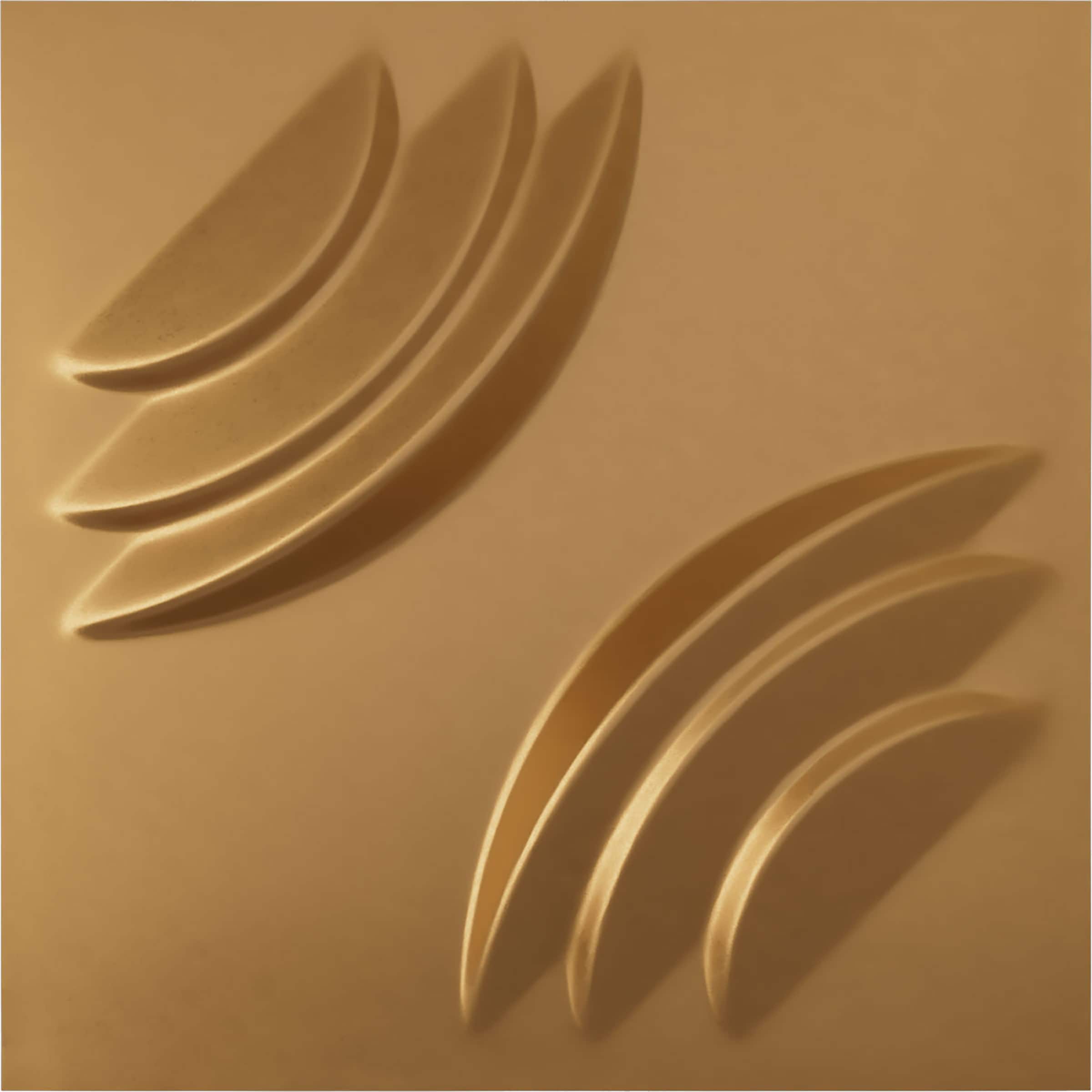 Ekena Millwork WP20X20ARBGL 19-5/8-in x 19-5/8-in Embossed Paintable/Stainable Gold PVC Geometric Wall Panel ( 2.67-sq ft )