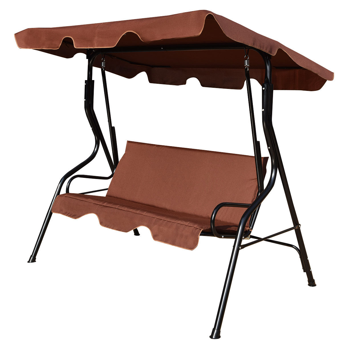 Mondawe 91CF-HY 3 -person Coffee Steel Outdoor Swing