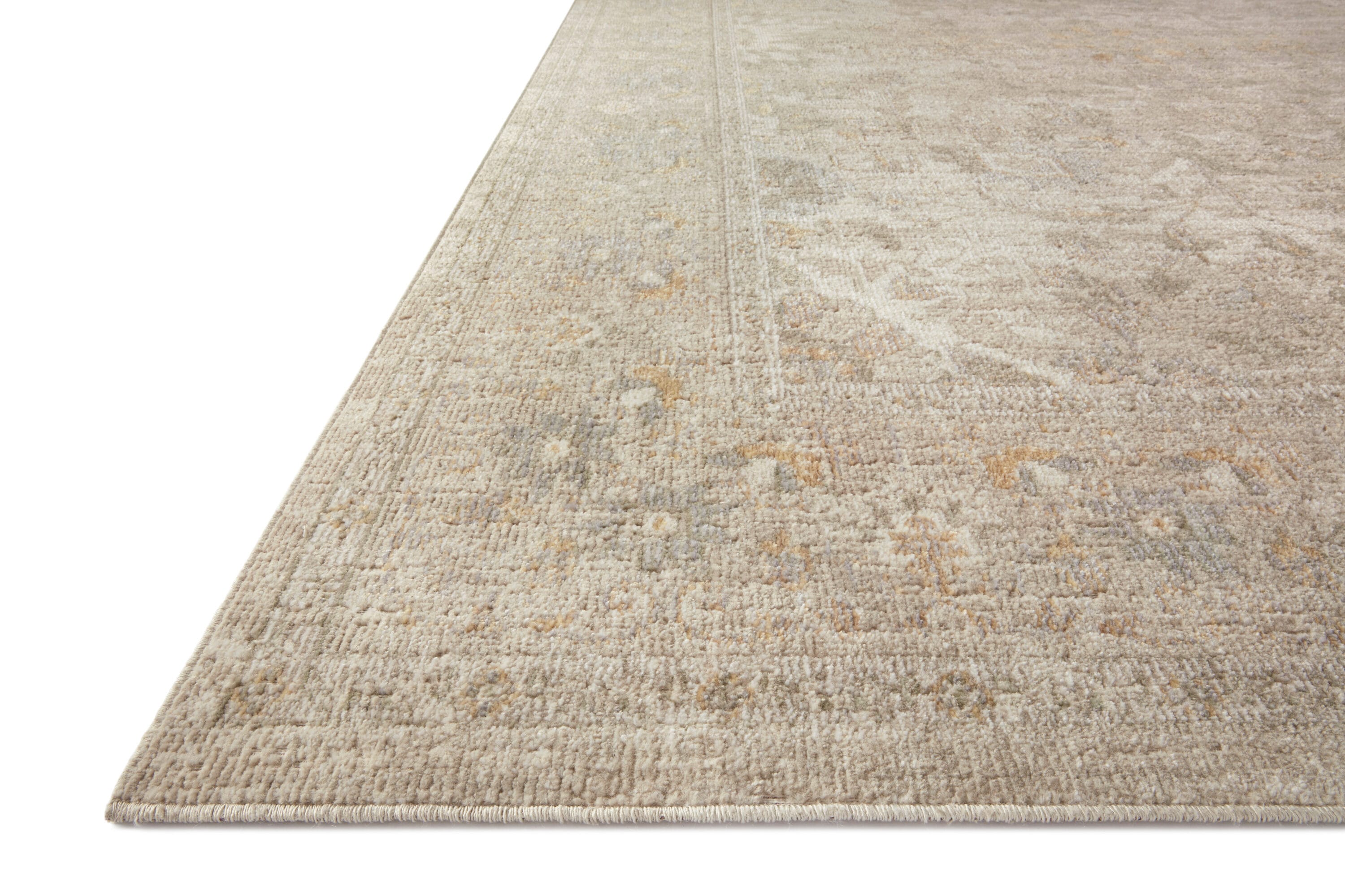Ivory/Natural Reversible Easy-Care Rectangular Synthetic Rug 10' x 14'