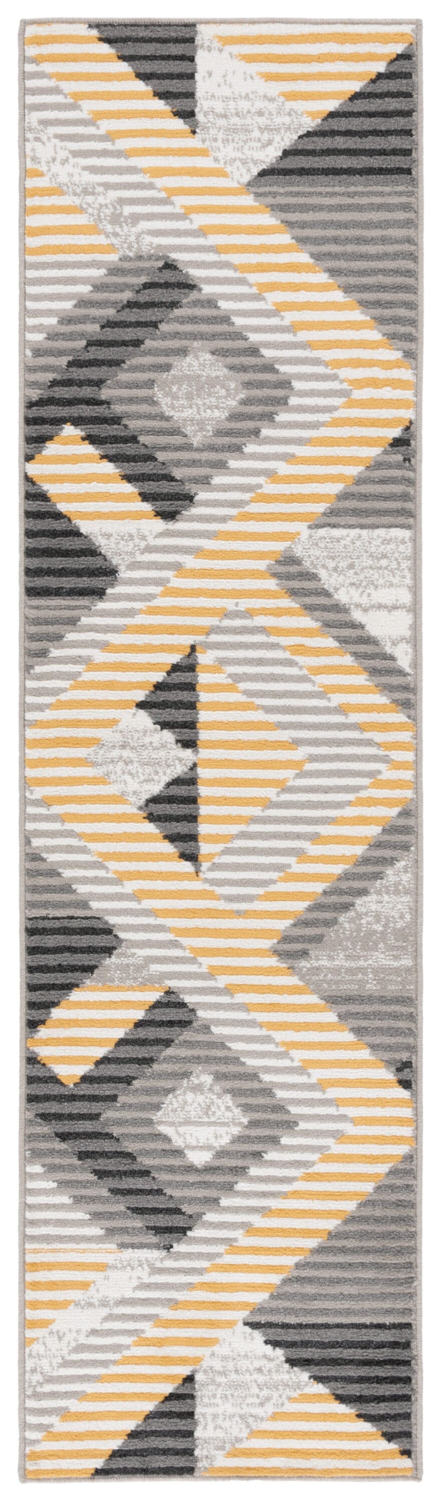 Pyramid 240F Grey/Ivory Gold 2 X 8 Runner Rug