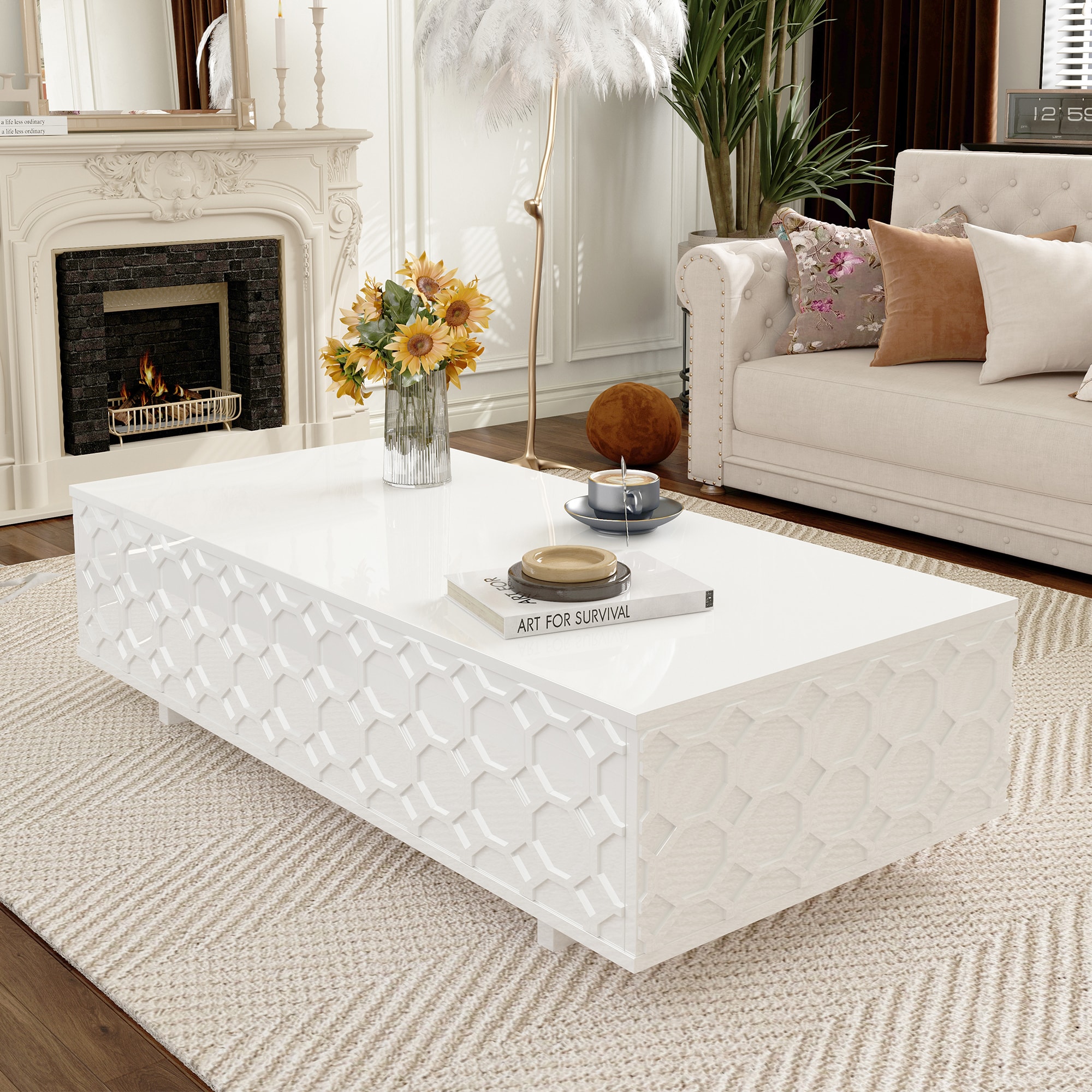Clihome CL-CF1-WH Coffee-Tables - View #7