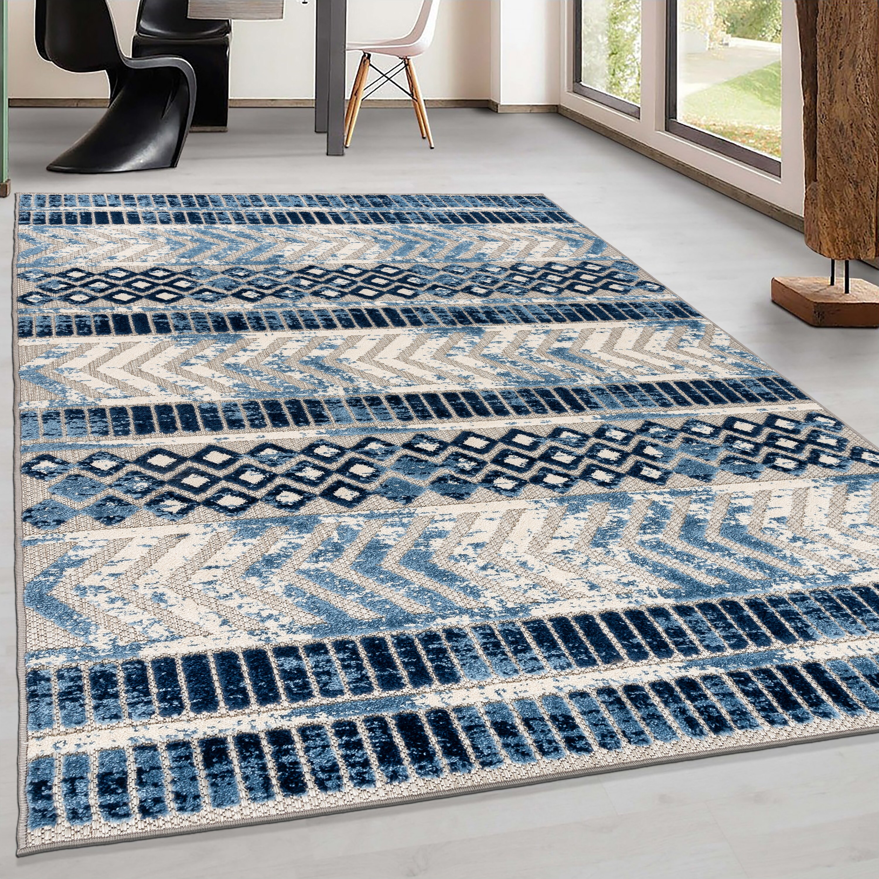 World Rug Gallery 8019NAVY5X7 rugs - View #3