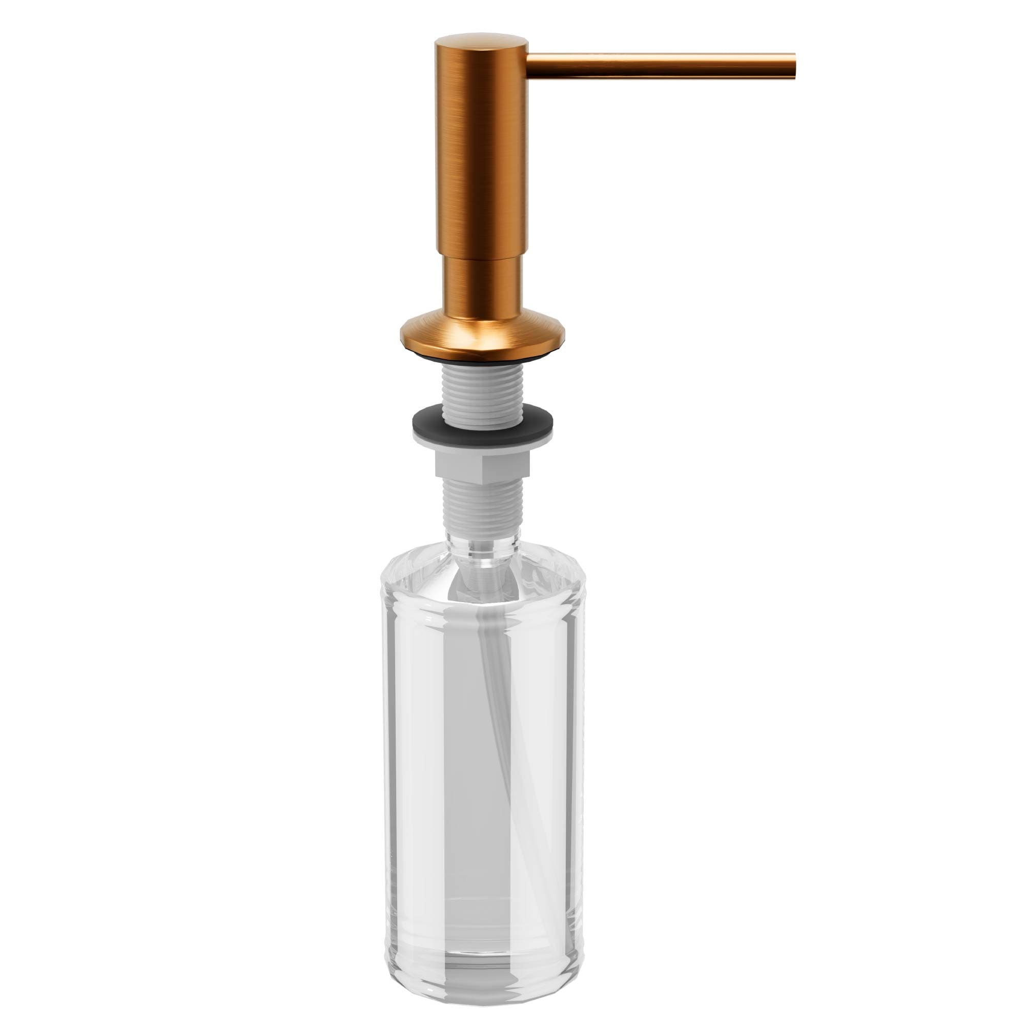 Karran SD35BC Brushed Copper 12-oz. Capacity Deck-mount Soap and Lotion Dispenser
