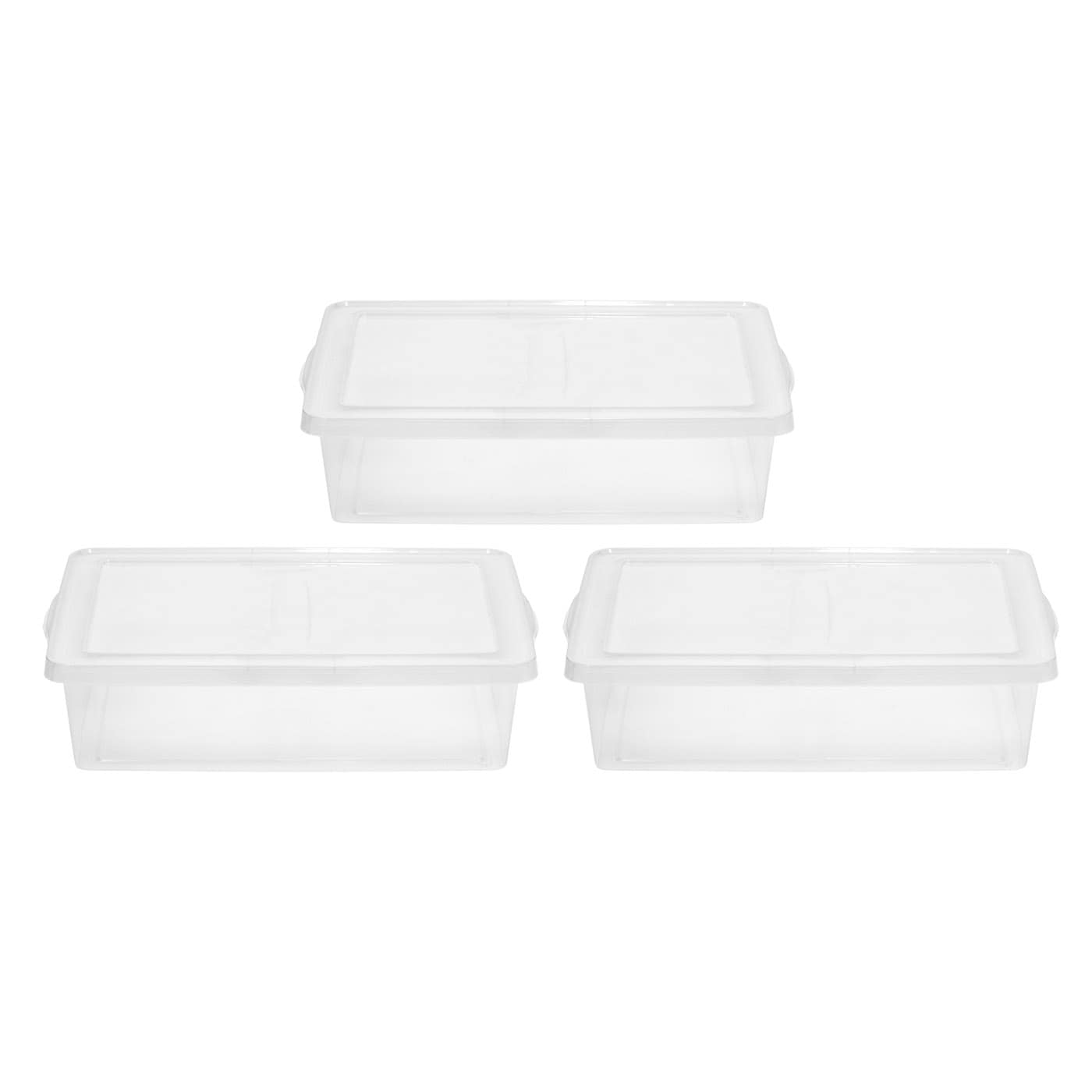 IRIS 3-Pack Stack and Pull Small 18-Gallons (72-Quart) Gray Tote