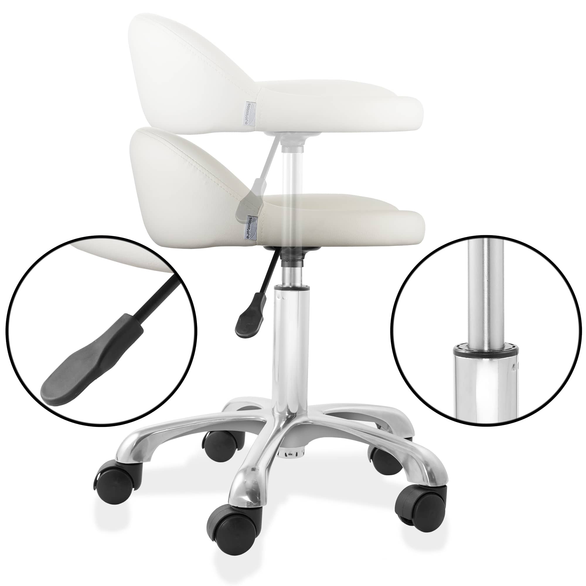 Saloniture SAL-STOOL-318-CREAM Office-Chairs - View #3