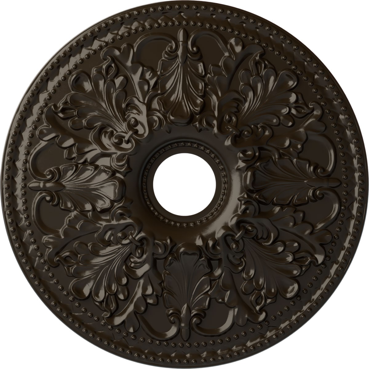 Ekena Millwork CM23ASSHF Ashley 23.875-in W x 23.875-in L Painted Stone Hearth Polyurethane Whole Ceiling Medallion