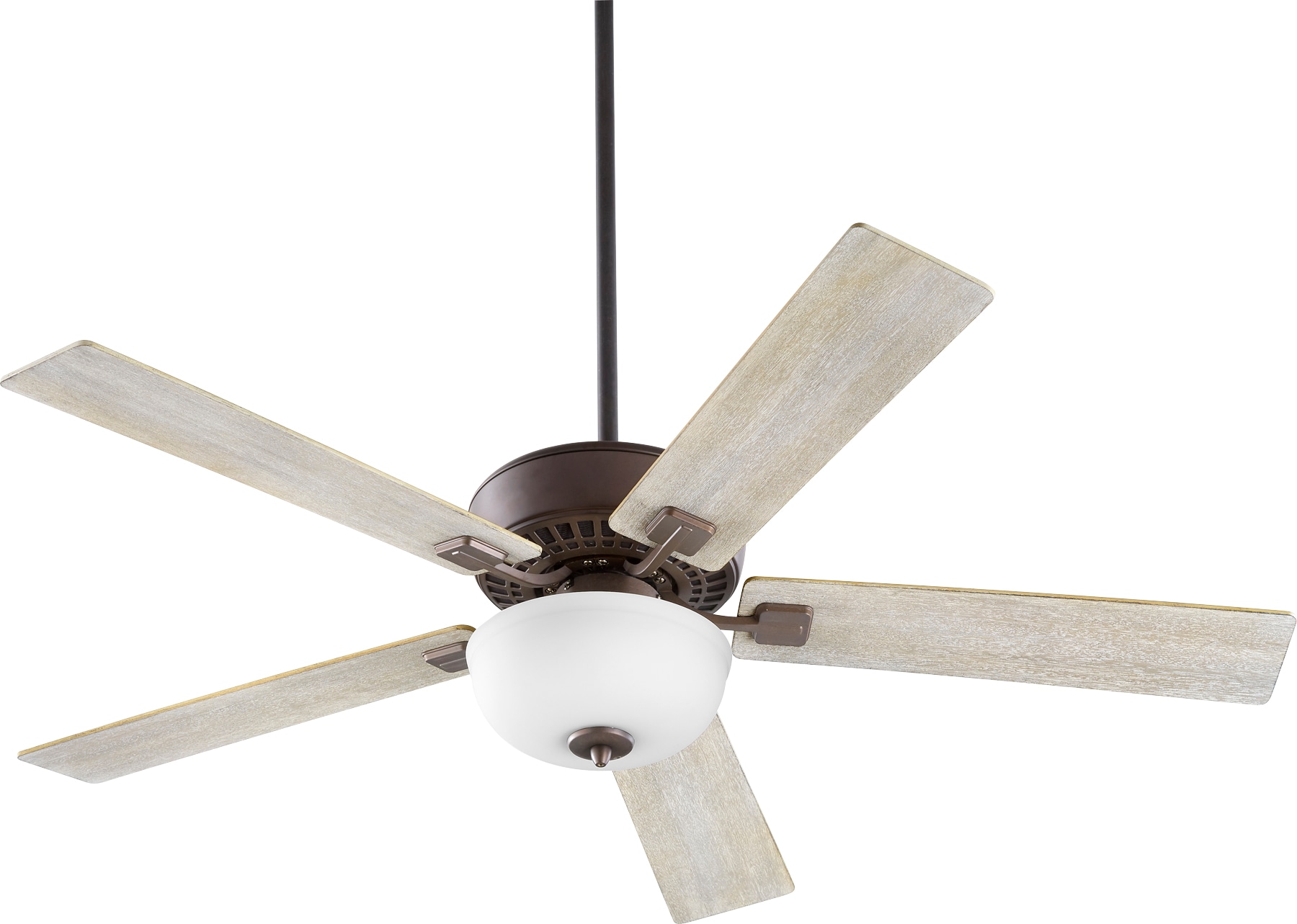 Quorum International 73525-9186 Rothman 52-in Oiled Bronze Indoor Ceiling Fan with Light (5-Blade)